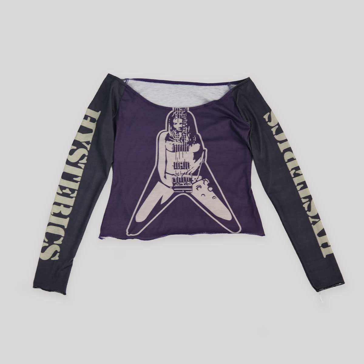 00's Hysteric Glamour Guitar Girl Off the Shoulder Top - S/M