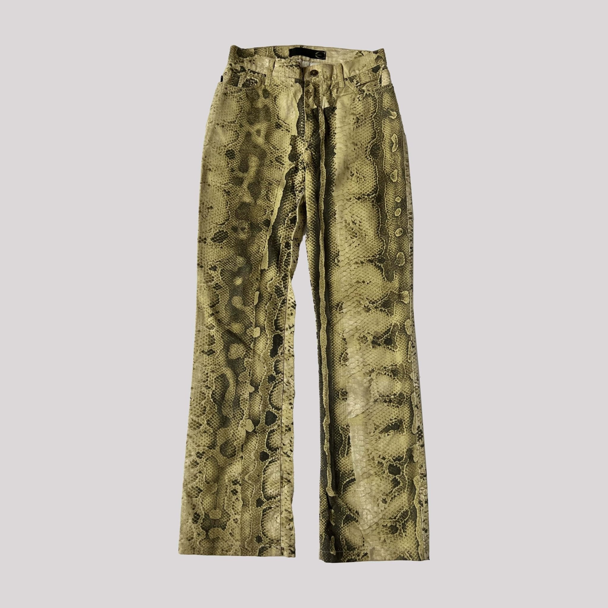 00's Roberto Cavalli Snake Print trousers - XS | Confessions of a