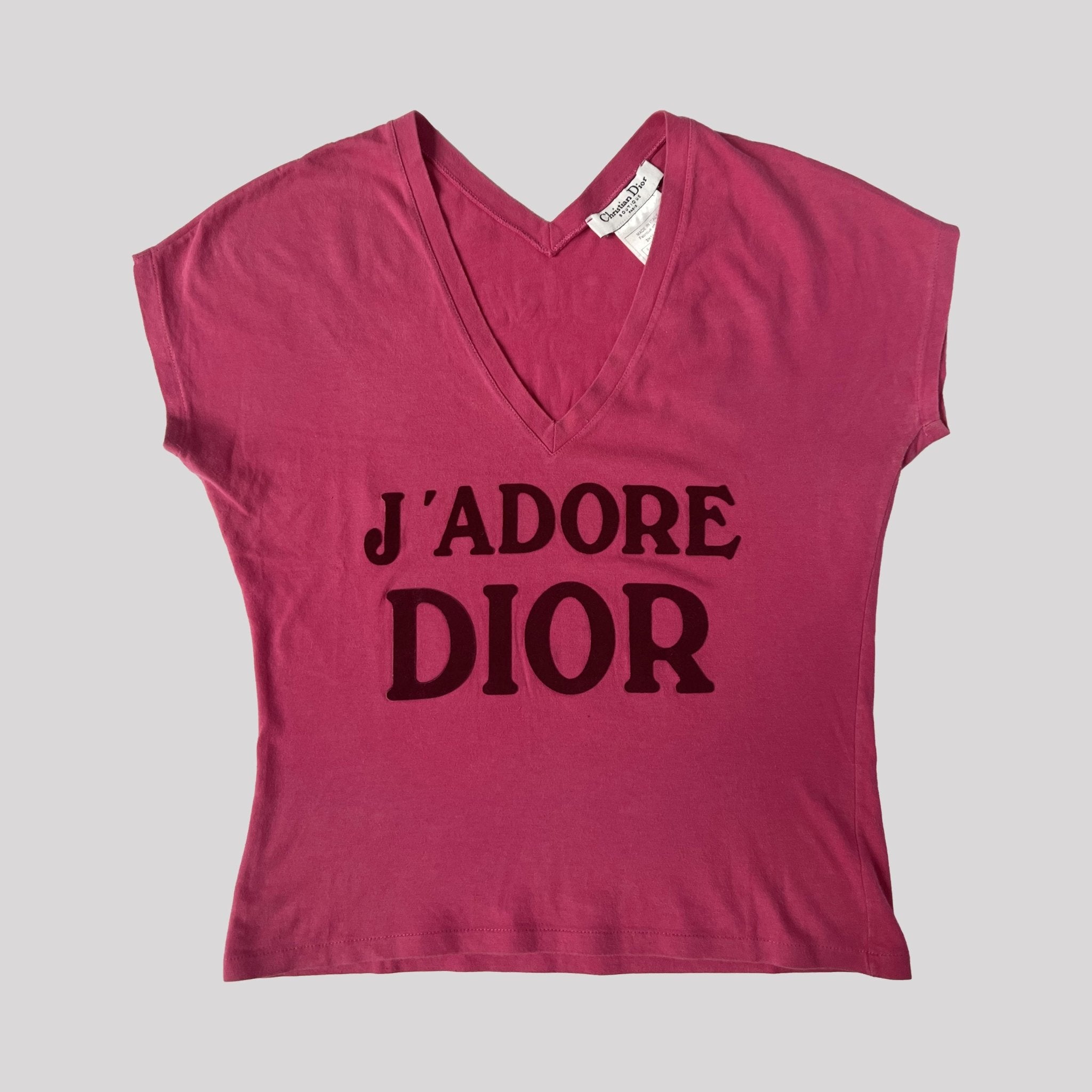 J'ADORE DIOR ピンク Tシャツ 2002 Christian Dior J'Adore Dior T-shirt in Pink - S