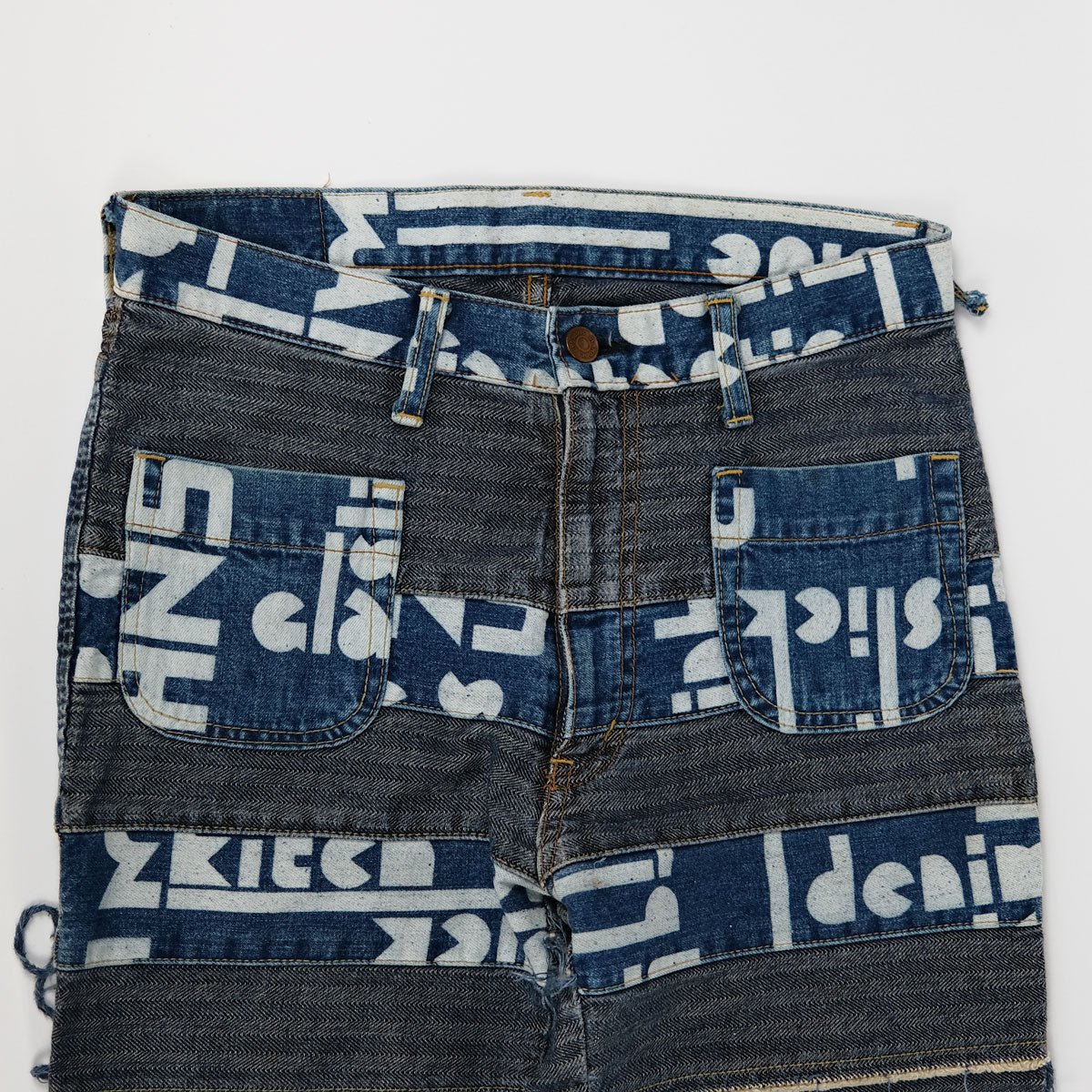 90's Hysteric Glamour Kinky Hagi Jeans with Text Print - W25 - Confessions of a Hoarder Vintage