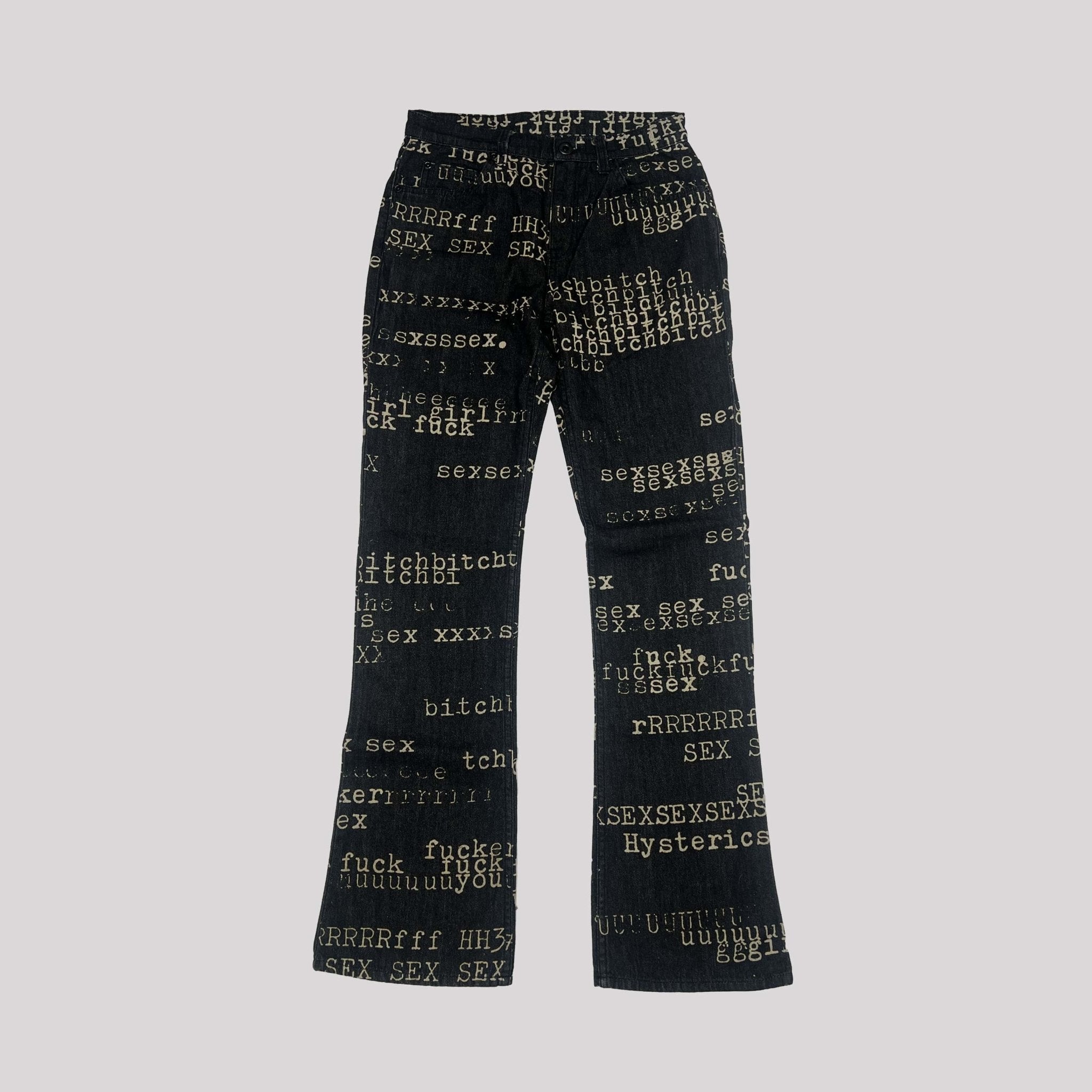 パンツ vintage hysteric glamour type fuck denim Hysteric Glamour SS99 “Typewriter” Sex Fuck Bitch | Depop