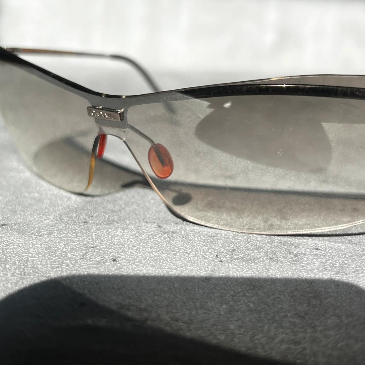 00's Chanel Clear Lens Rimless Sunglasses in Silver 