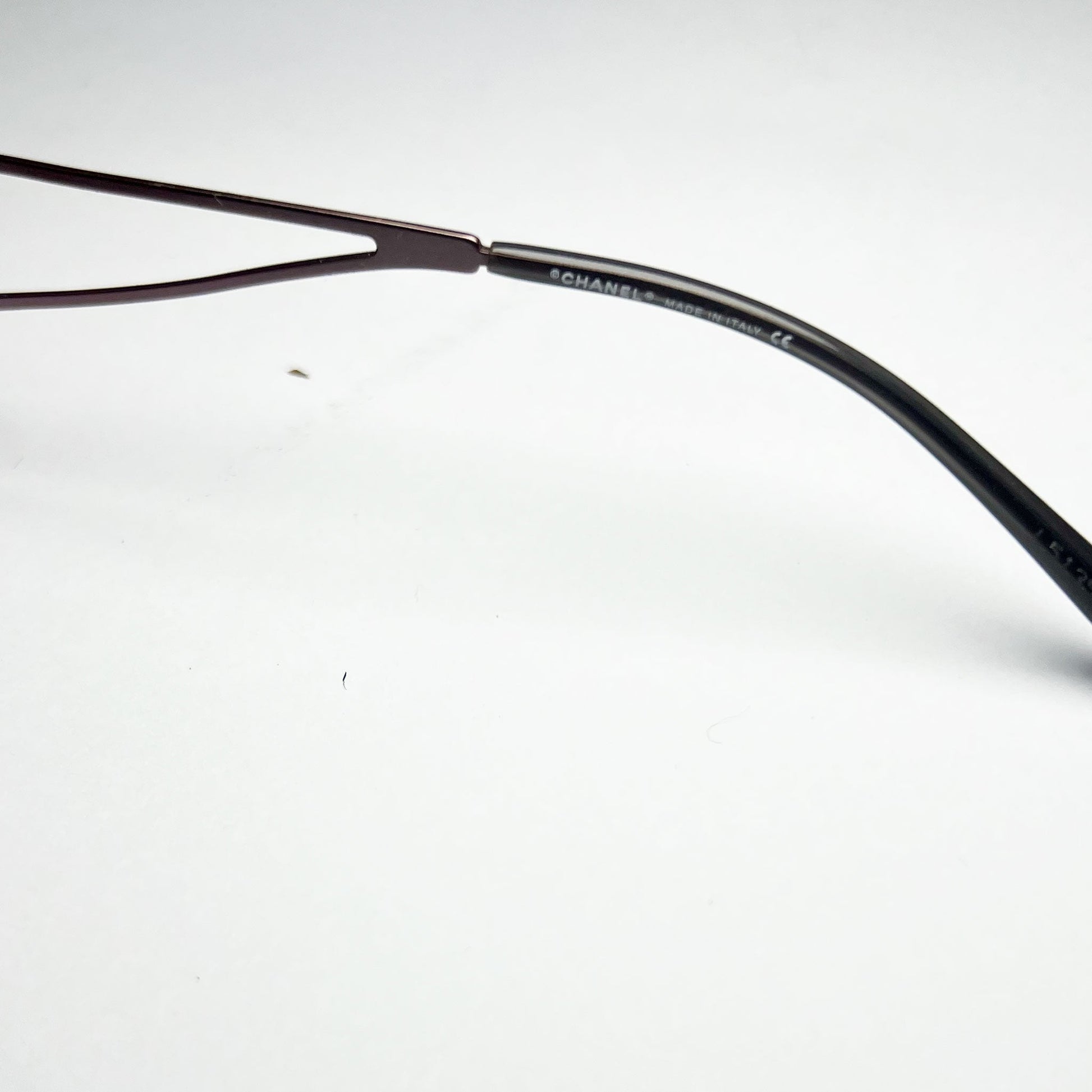 00's Chanel Wraparound Diamante CC Sunglasses in Purple 
