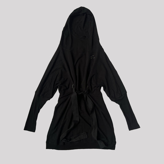00's Cop Copine Hooded Dress in Black  - S/M 