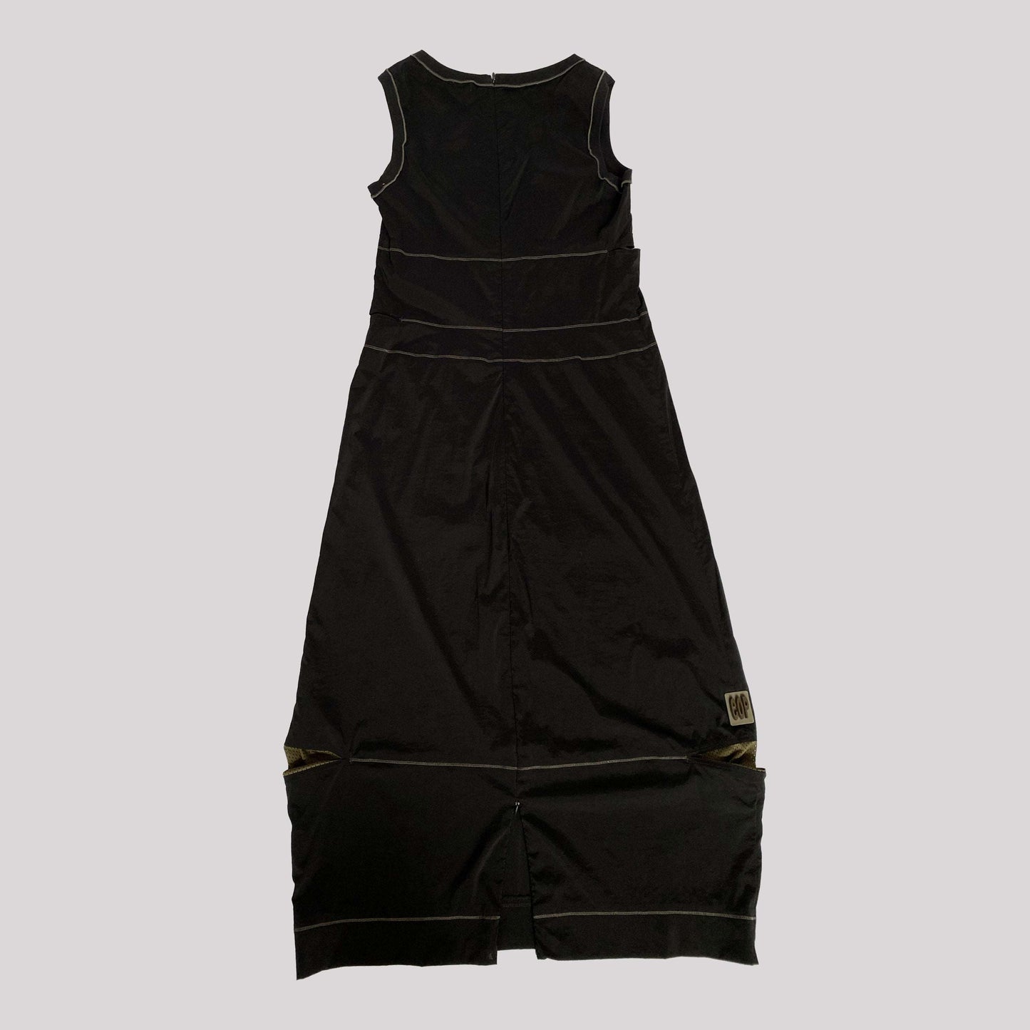 00's Cop Copine Maxi Dress with Cargo Pocket and Cut Out Detail - M 