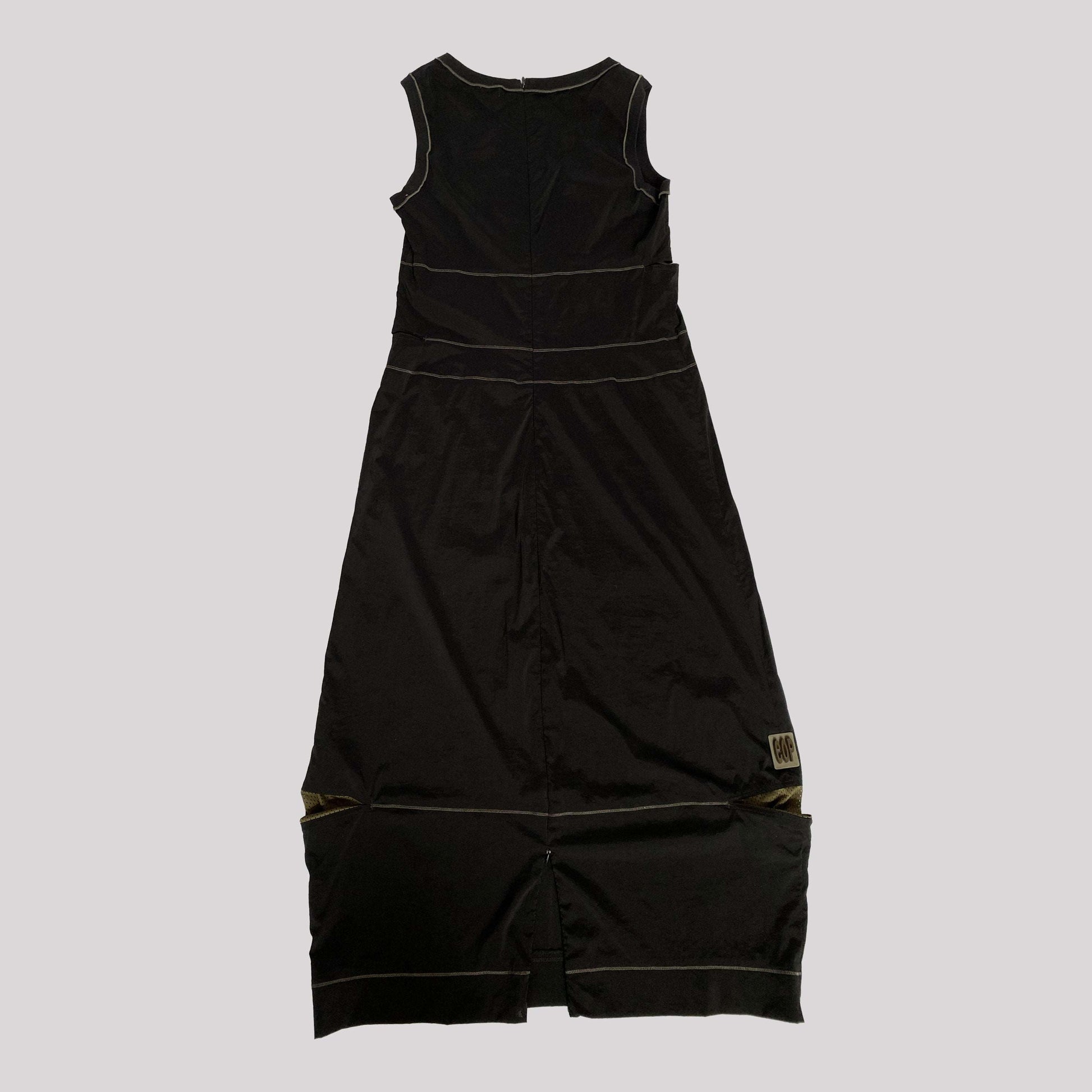 00's Cop Copine Maxi Dress with Cargo Pocket and Cut Out Detail - M 