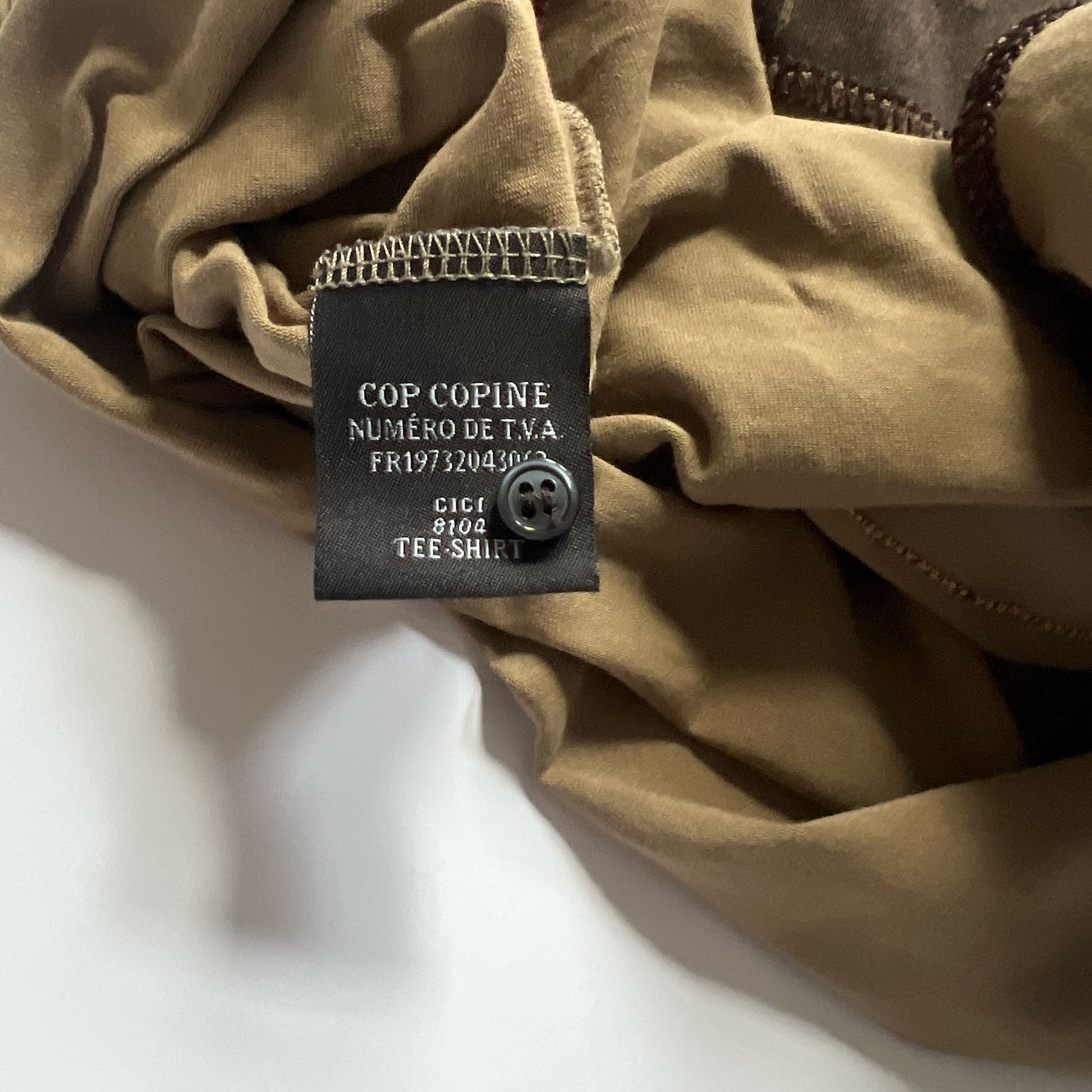 00's Cop Copine Printed Mesh Longsleeve Top in Khaki - M 