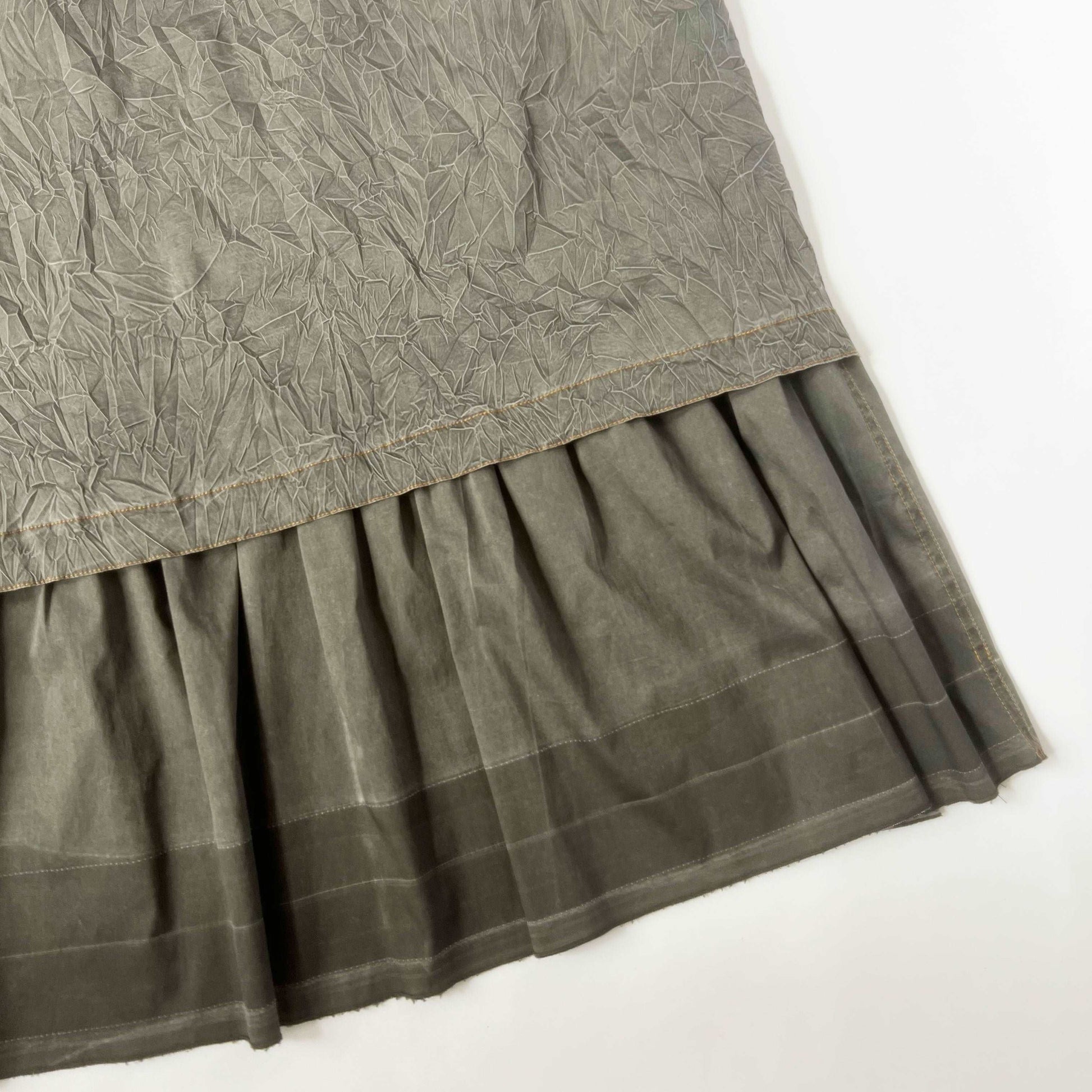 00's Cop Copine Two Piece Tiered Maxi Skirt in Grey - M 