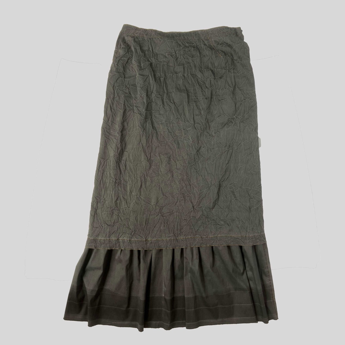 00's Cop Copine Two Piece Tiered Maxi Skirt in Grey - M 