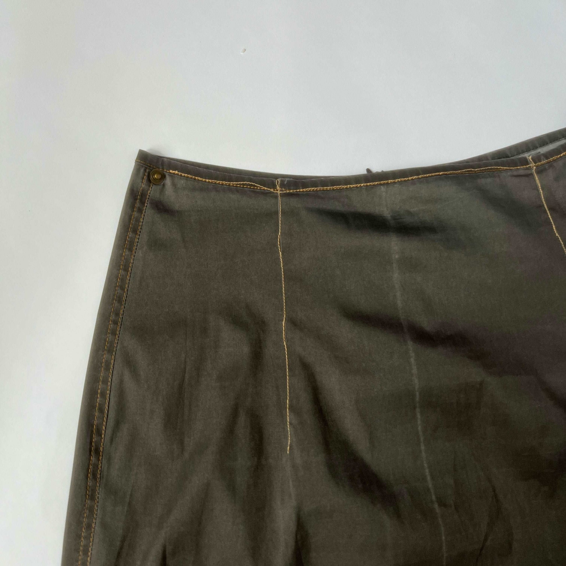 00's Cop Copine Two Piece Tiered Maxi Skirt in Grey - M 