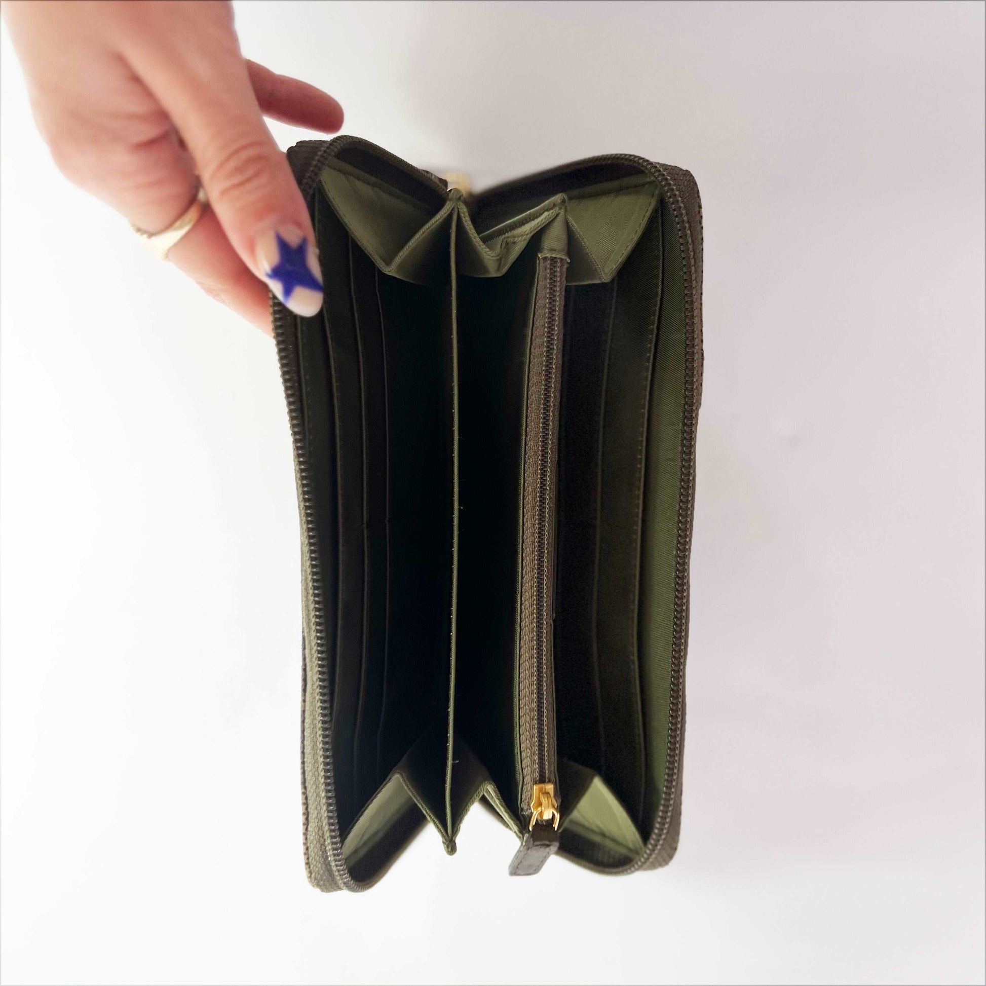 00's Dior Long Wallet in Camouflage Leather 