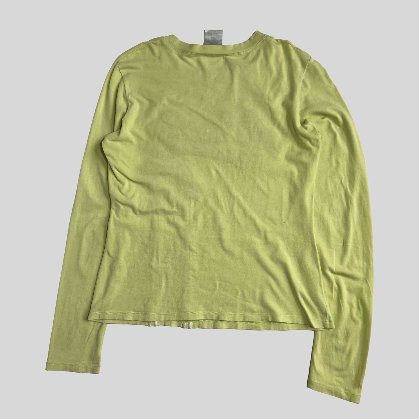 00's Dior by John Galliano Adiorable Long Sleeve tee in Green - L 