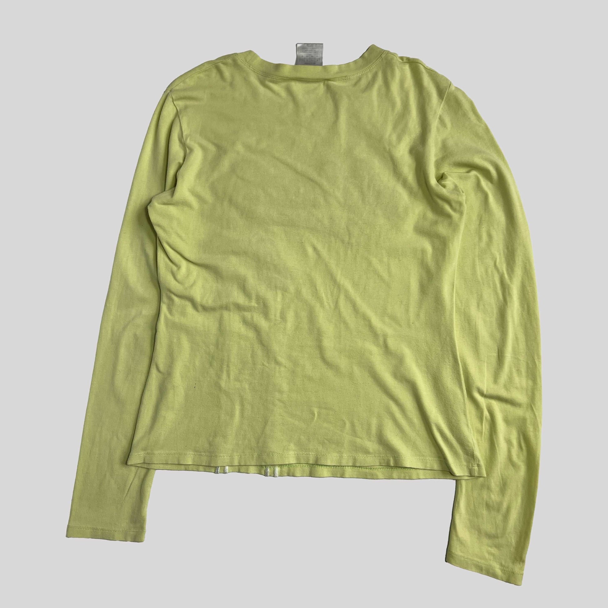 00's Dior by John Galliano Adiorable Long Sleeve tee in Green - L 