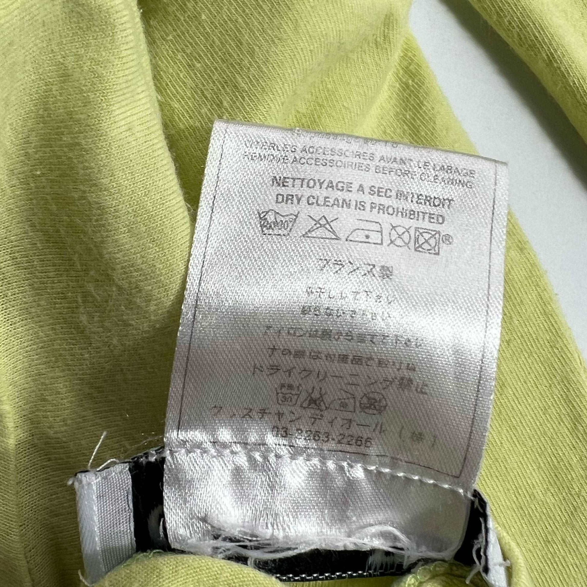 00's Dior by John Galliano Adiorable Long Sleeve tee in Green - L 