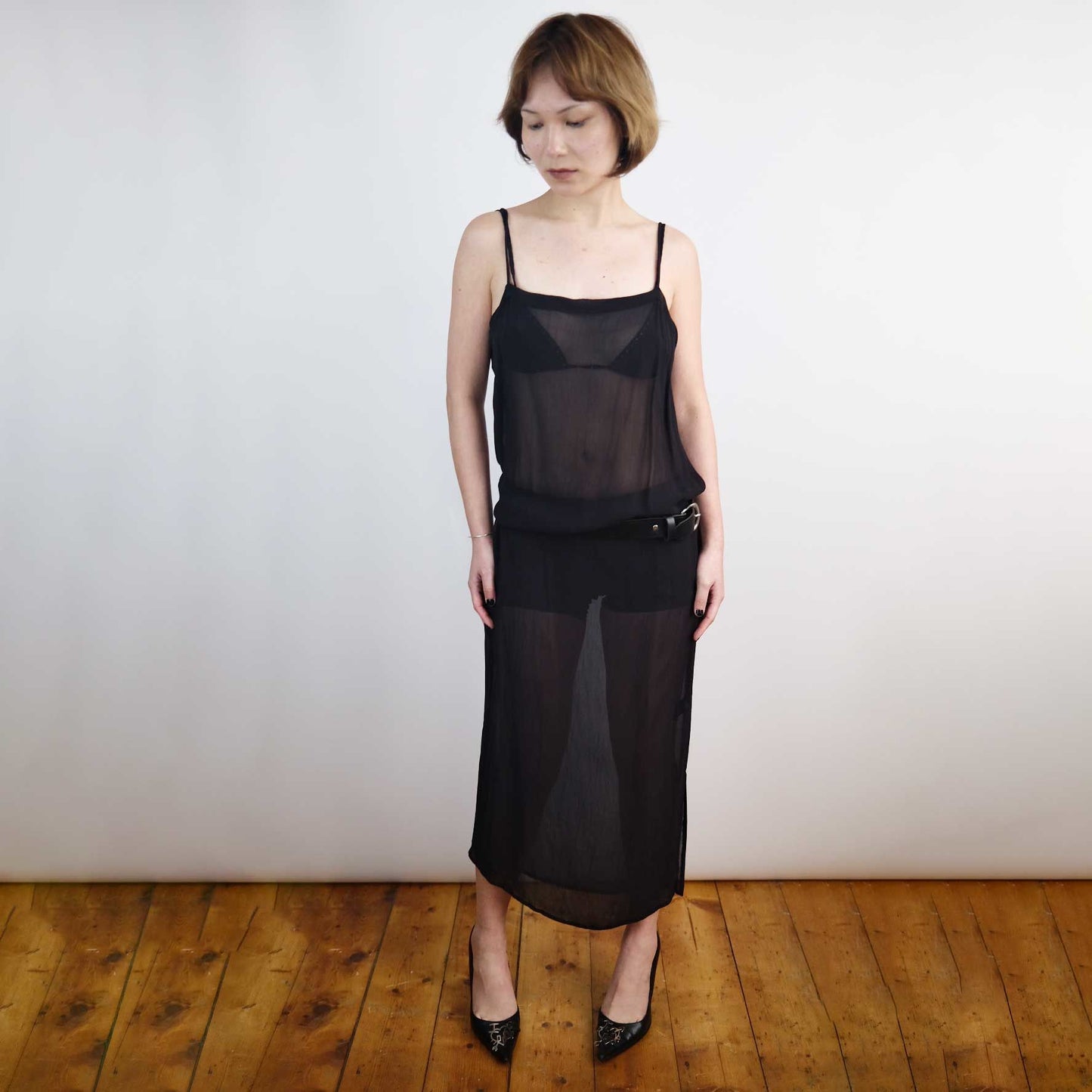 00's Isabel Marant Sheer Slip Maxi Dress - S 
