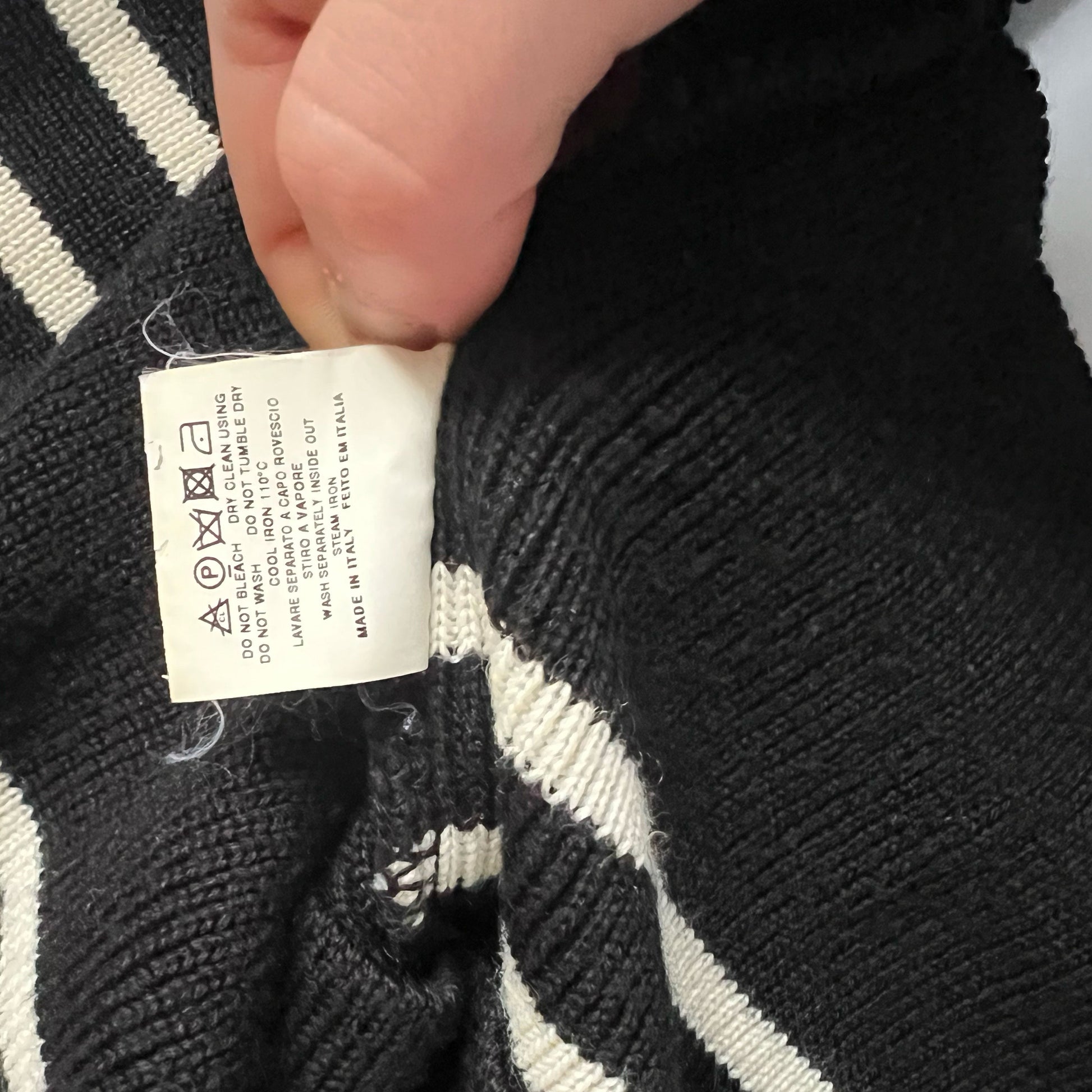 00's Jean Paul Gaultier Jeans Stripe Zip Up Knitted Jumper - XS 