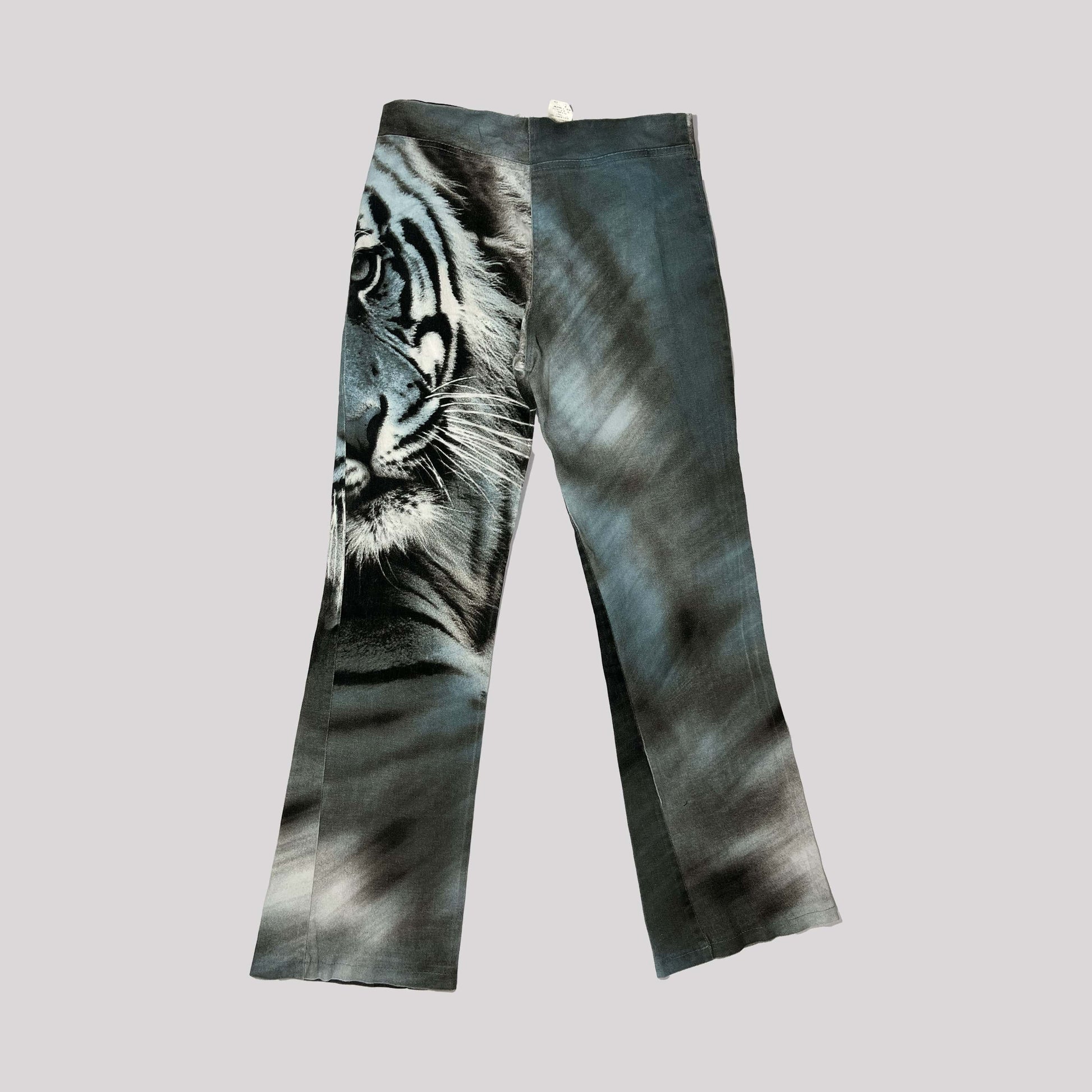 00's Morgan De Toi Tiger Graphic Low Rise Jeans in Blue - S 