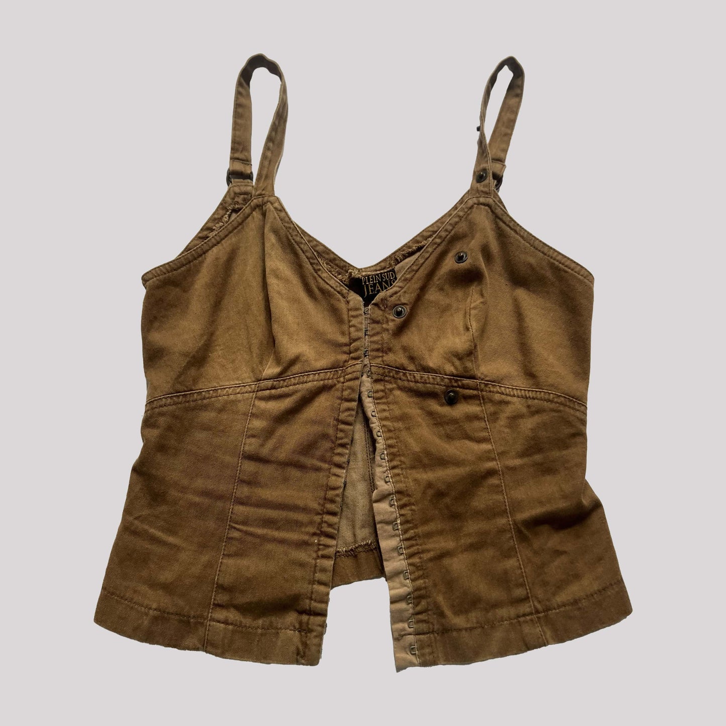 00's Plein Sud Corset Top in Tan - XS 