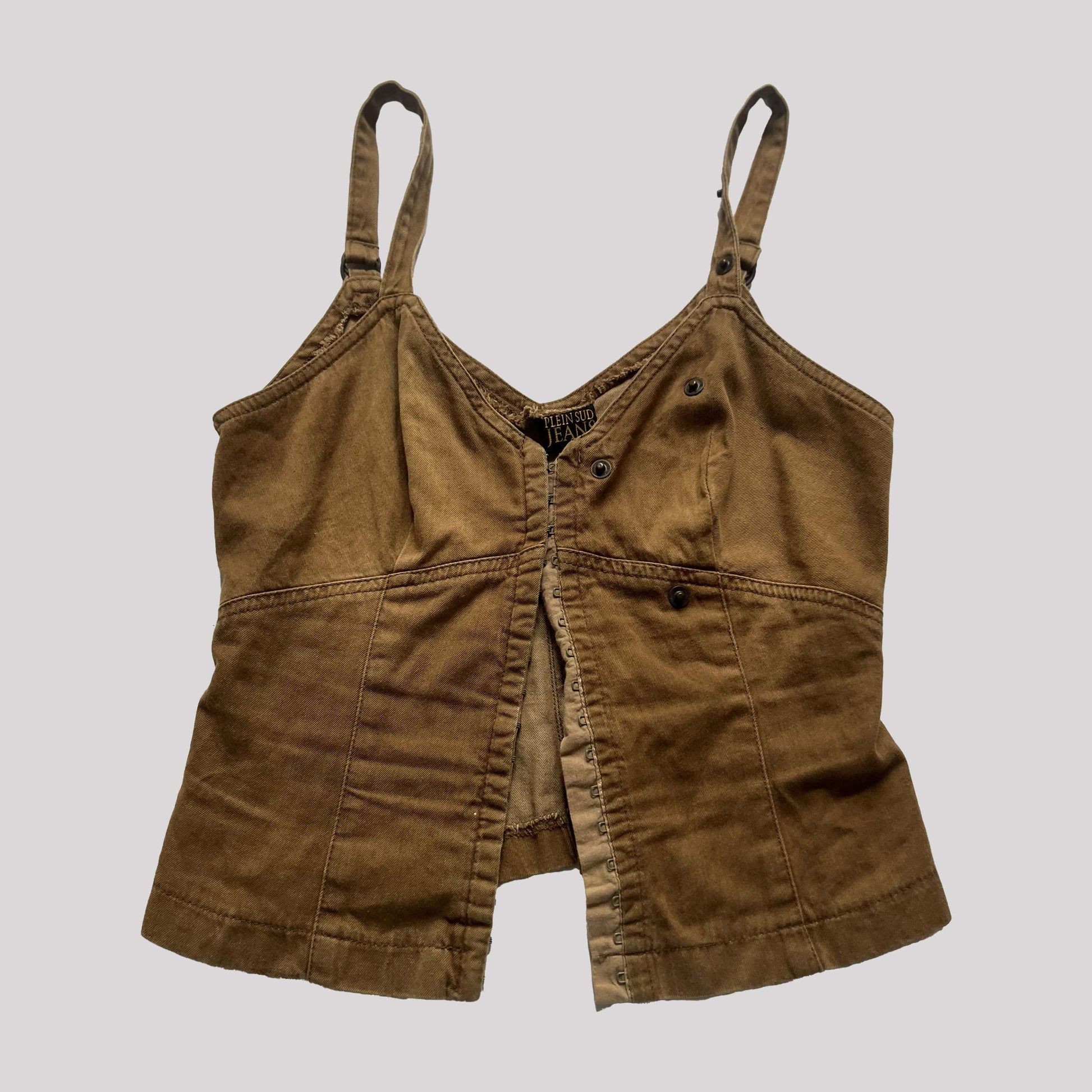 00's Plein Sud Corset Top in Tan - XS 