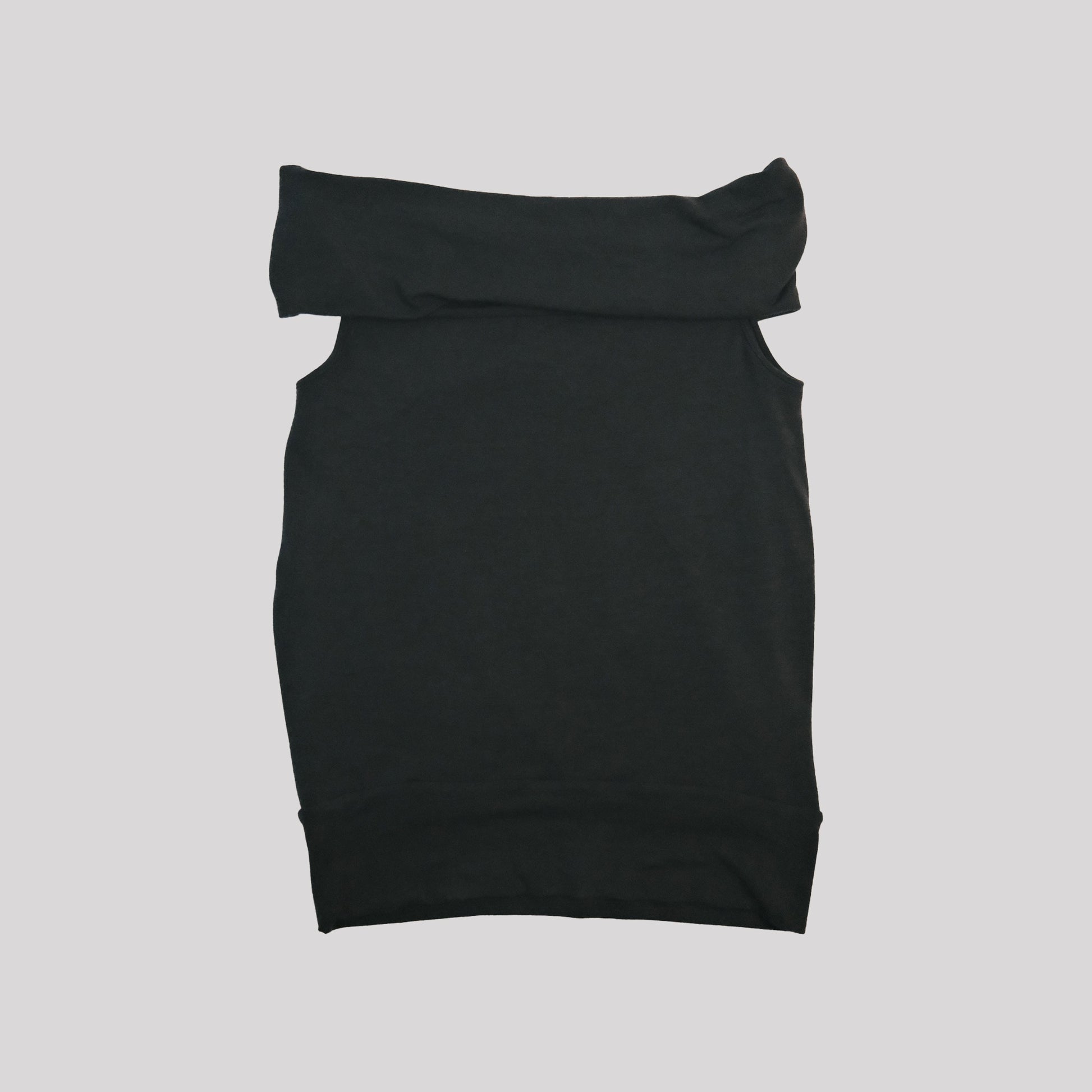 00's Plein Sud Cowl Neck Top with Longsleeve Cuffs in Charcoal - S/M 