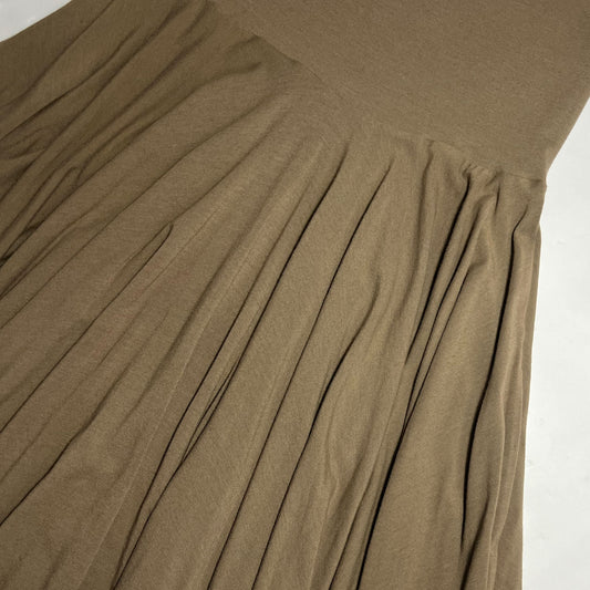 00's Plein Sud Jeans Drop Waist Skirt in Tan Wool Blend - S/M 
