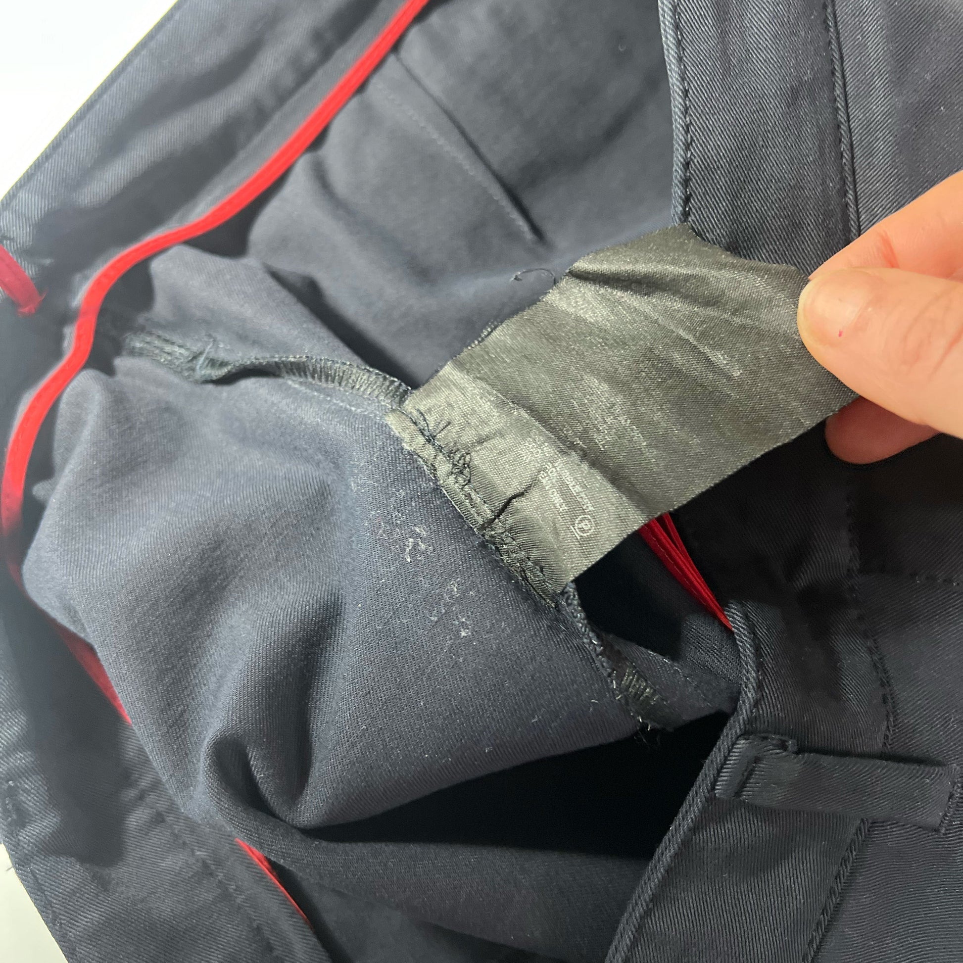 00's Prada Sport Trousers with Pocket Detail in Navy - M 
