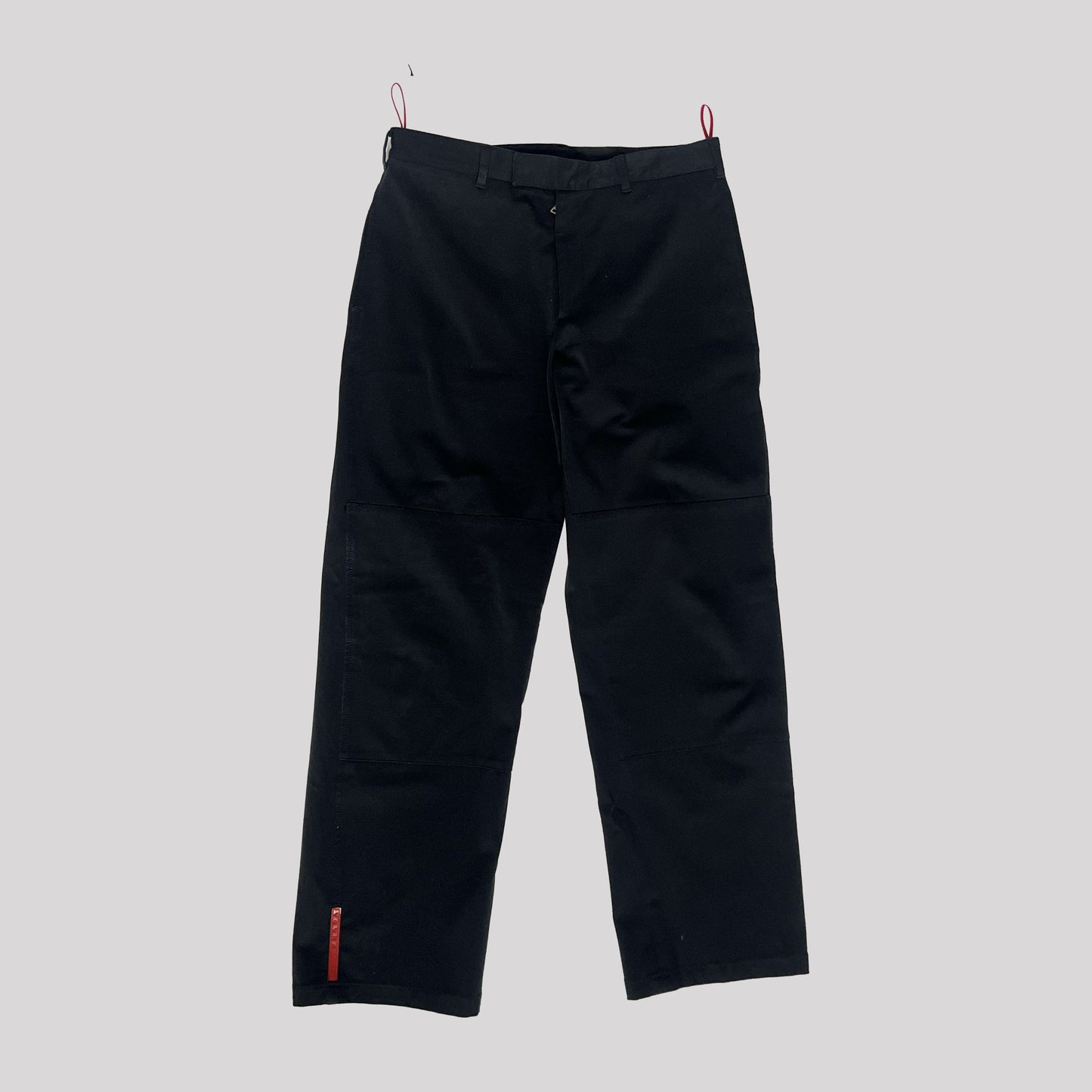 00's Prada Sport Trousers with Pocket Detail in Navy - M 