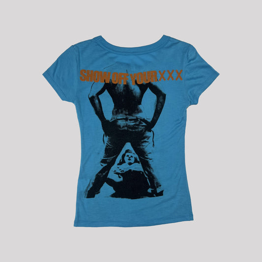 00's Sly Japan Graphic Tshirt in Blue - M 