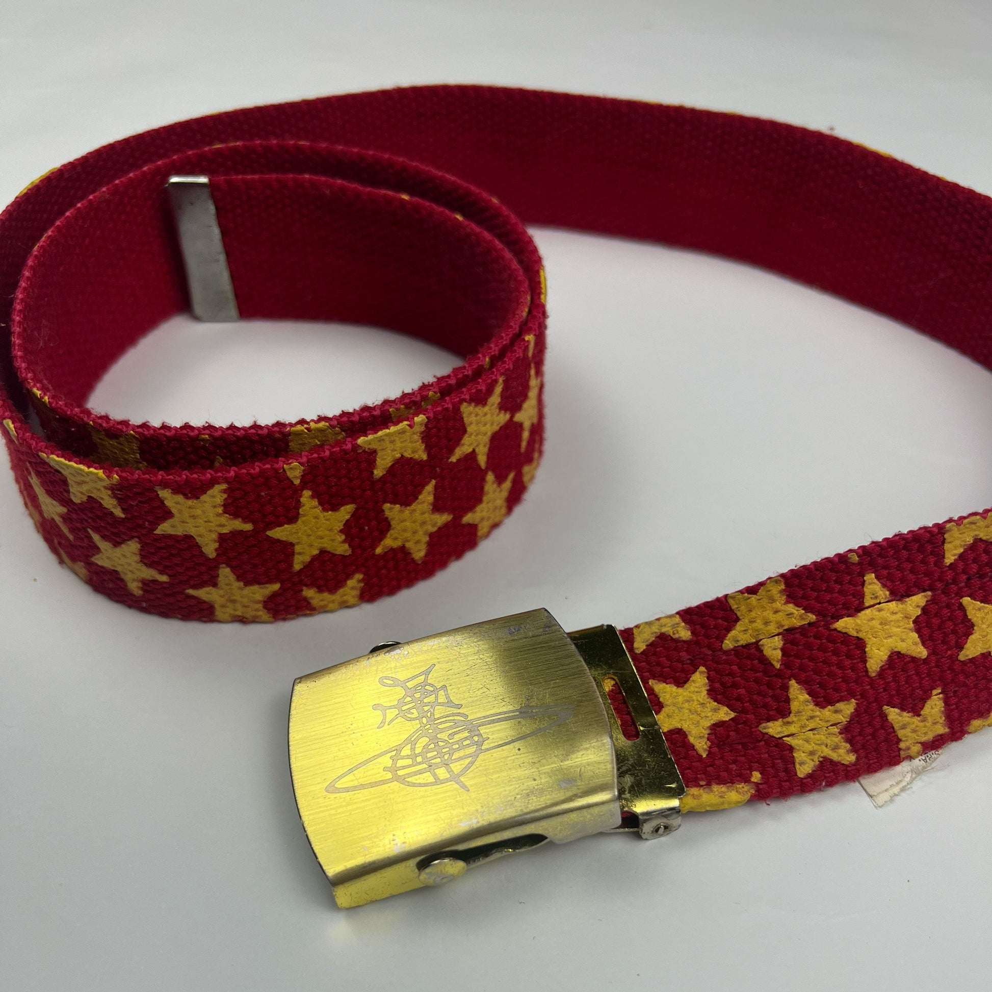 00's Vivienne Westwood Star Print Skater Belt in Red 