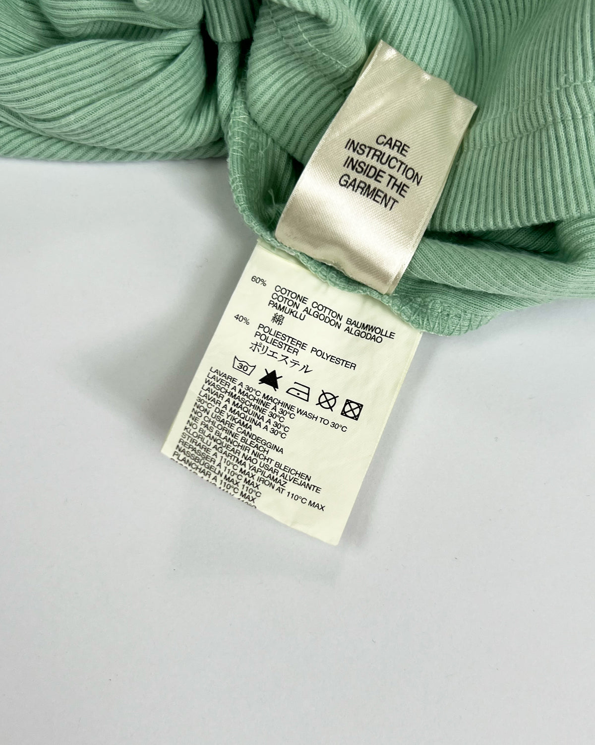 00's Deadstock Diesel Tank Top with Ribbon Trim Detail in Aqua - S