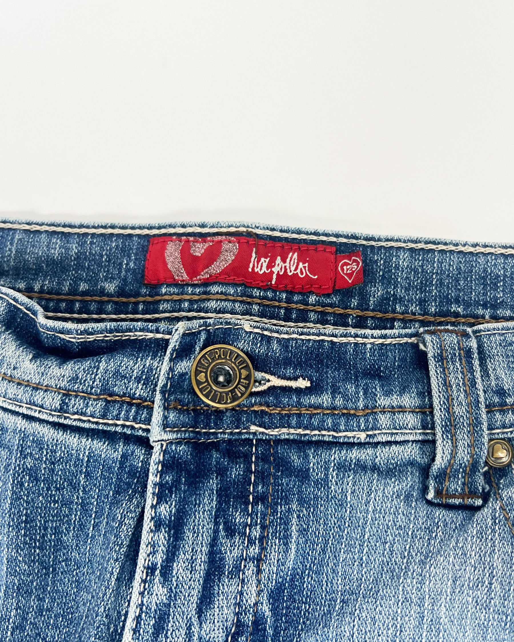 00's Hoi Polloi Low Rise Boot Cut Jeans in Mid Wash Blue Denim - W32