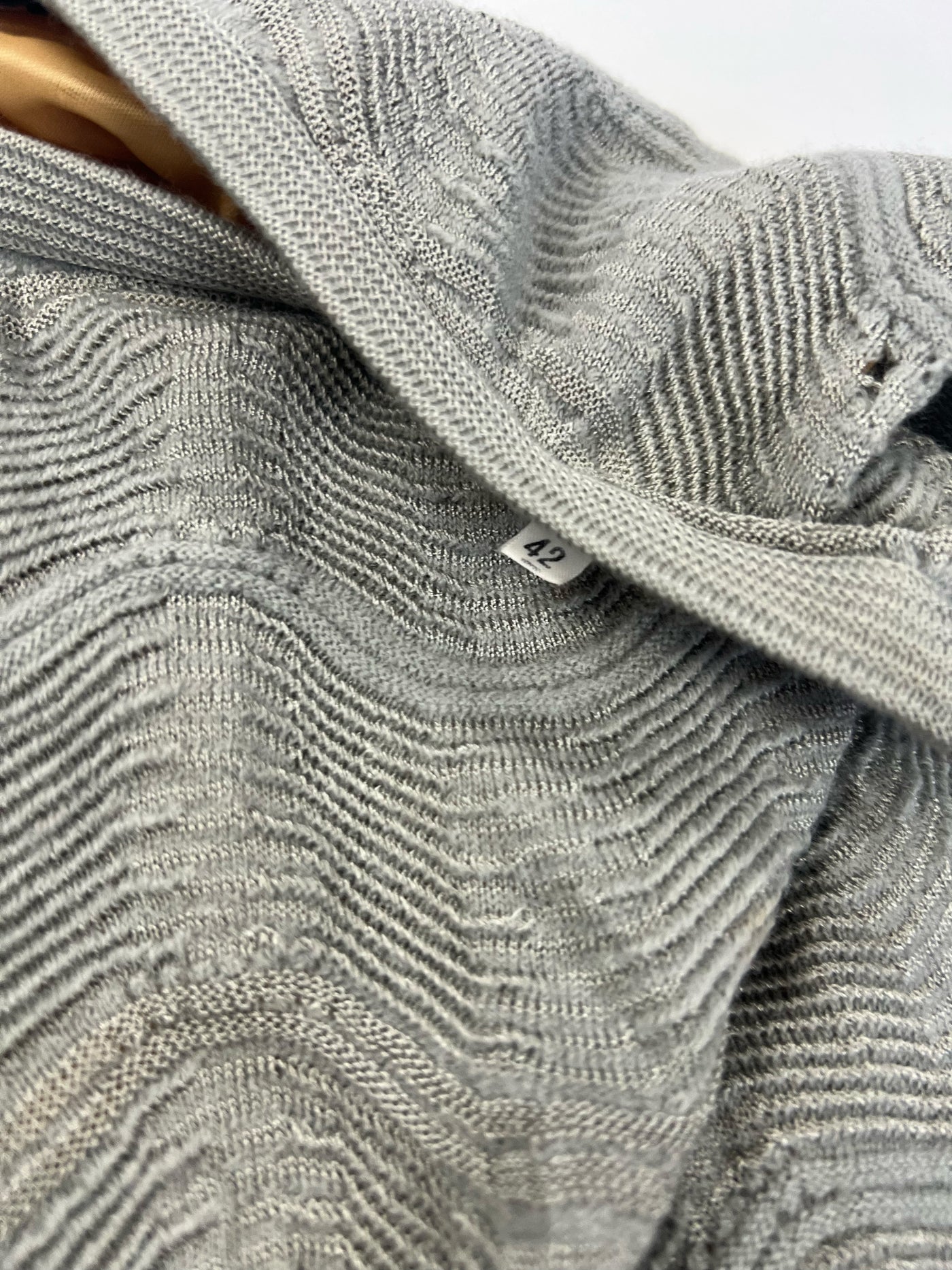 00's Missoni Crochet Knit Mini Skirt in Grey - XS