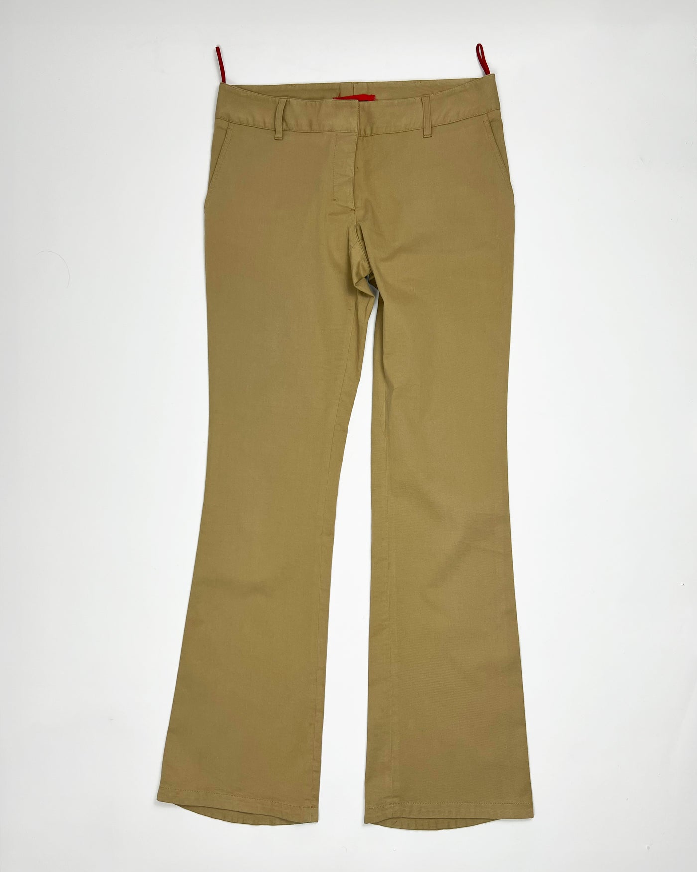 00's Prada Sport Low Rise Trousers in Tan - W32