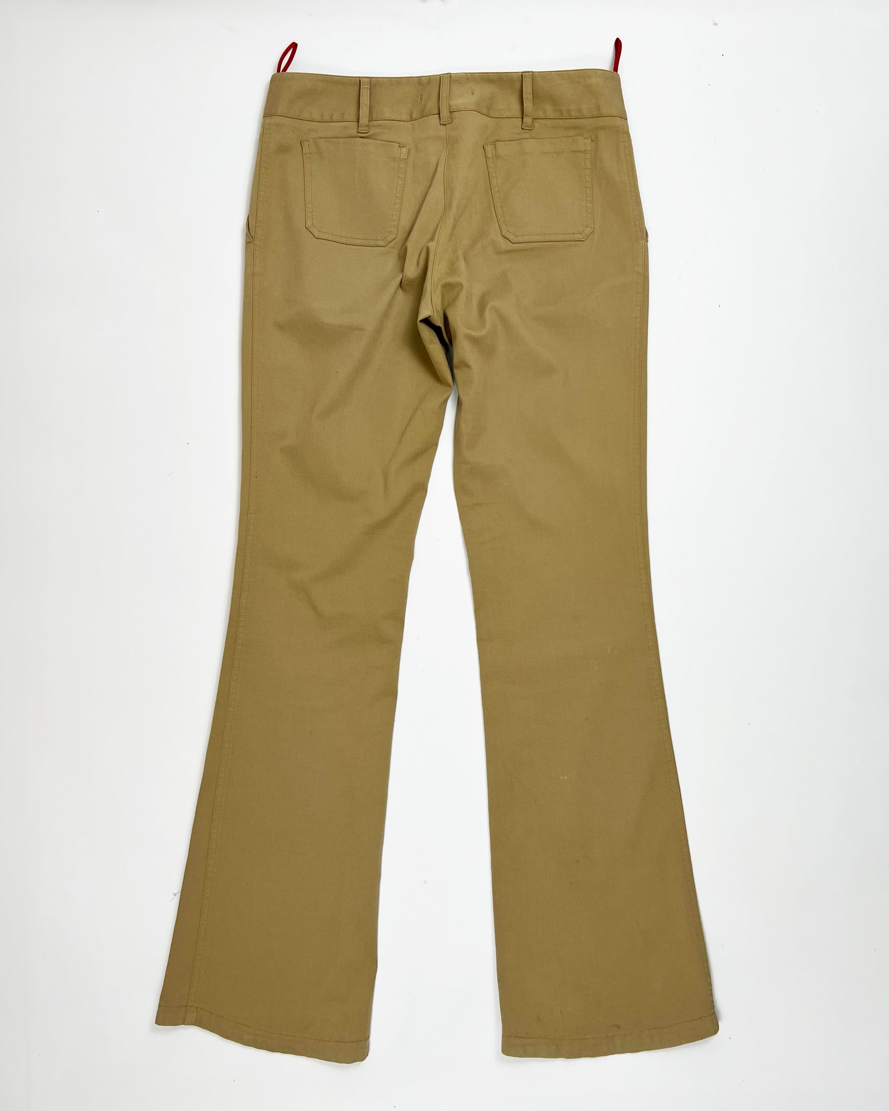 00's Prada Sport Low Rise Trousers in Tan - W32
