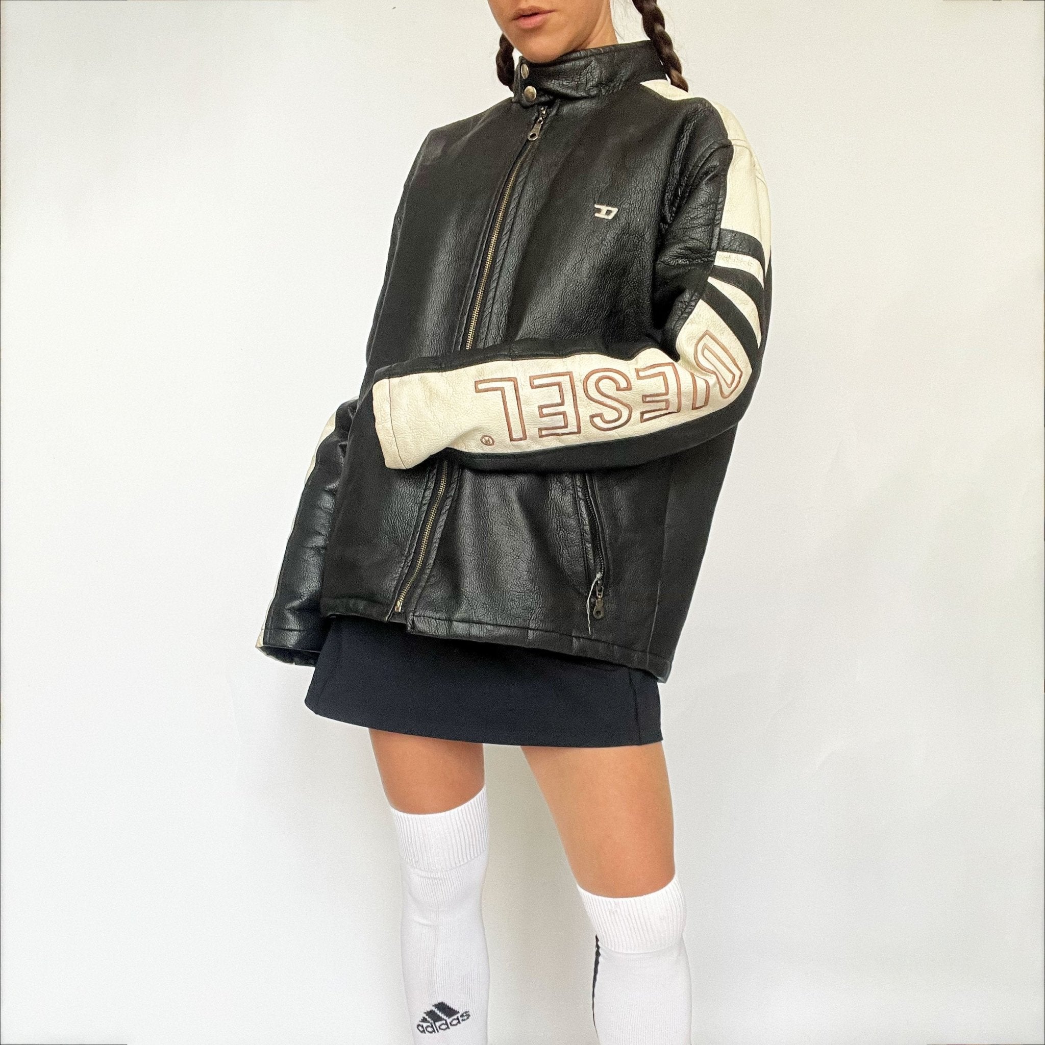 Y2K，00s，diesel leather  jacket ディーゼル レザー Diesel Leather Jacket - Etsy UK