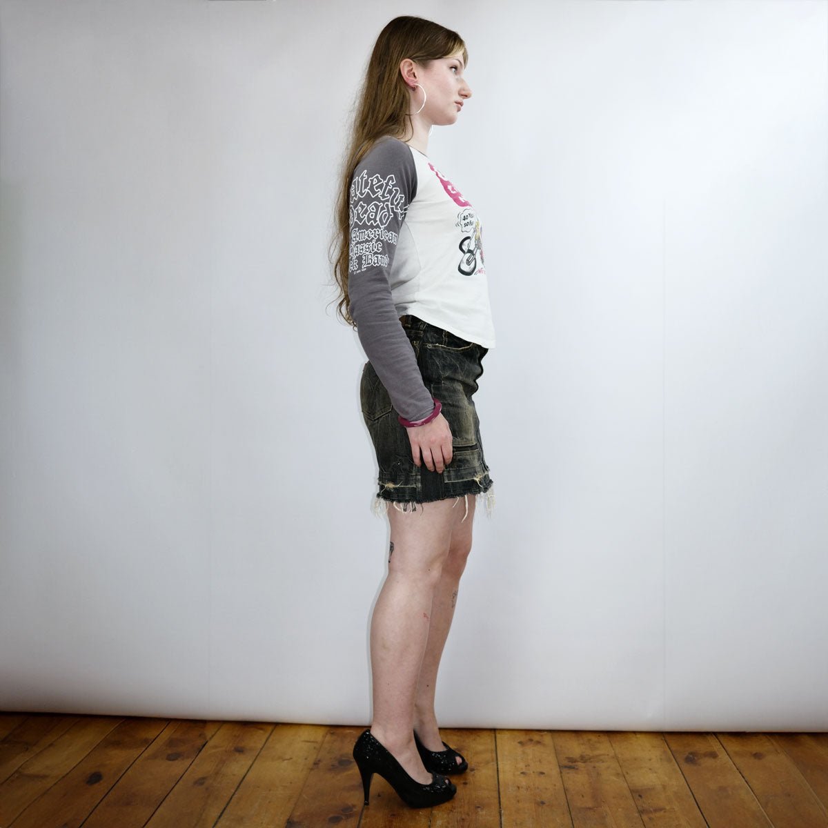 00's Hysteric Glamour Kinky Denim Skirt with Zip Detailing - W26