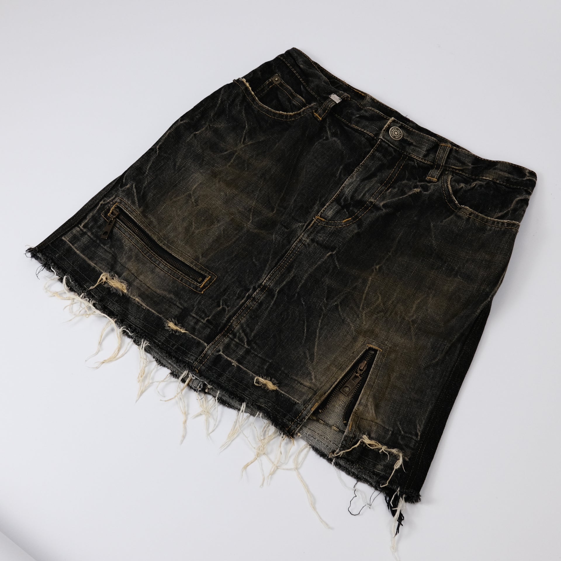 00's Hysteric Glamour Kinky Denim Skirt with Zip Detailing - W26