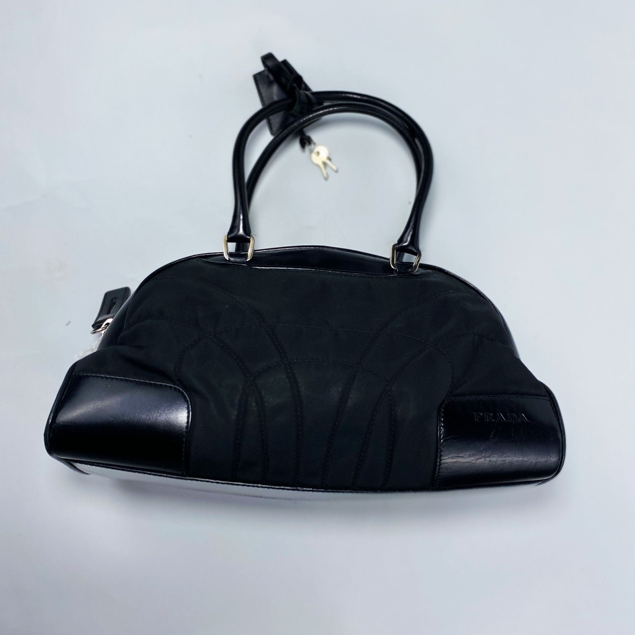 バッグ PRADA LEATHER BOWLING BOSTON HAND BAG PRADA LEATHER BOWLING BOSTON HAND BAG Bowling leather bowling bag