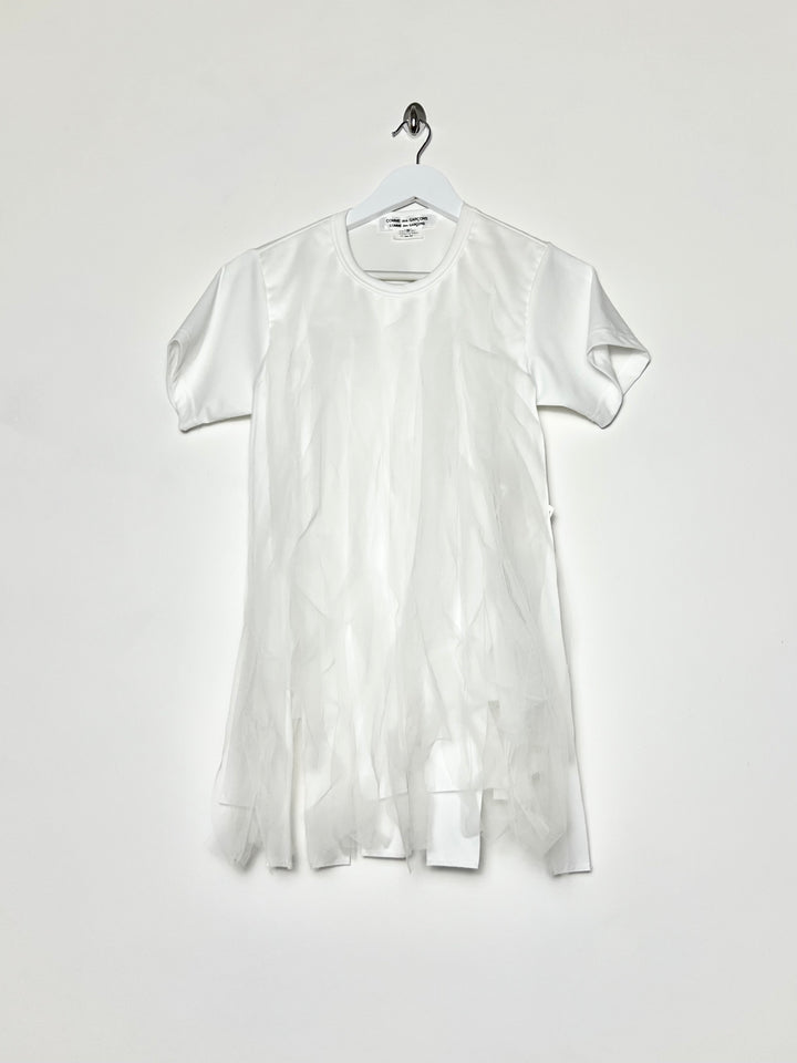 2021 Comme Des Garcon Fringe Tee in White - S