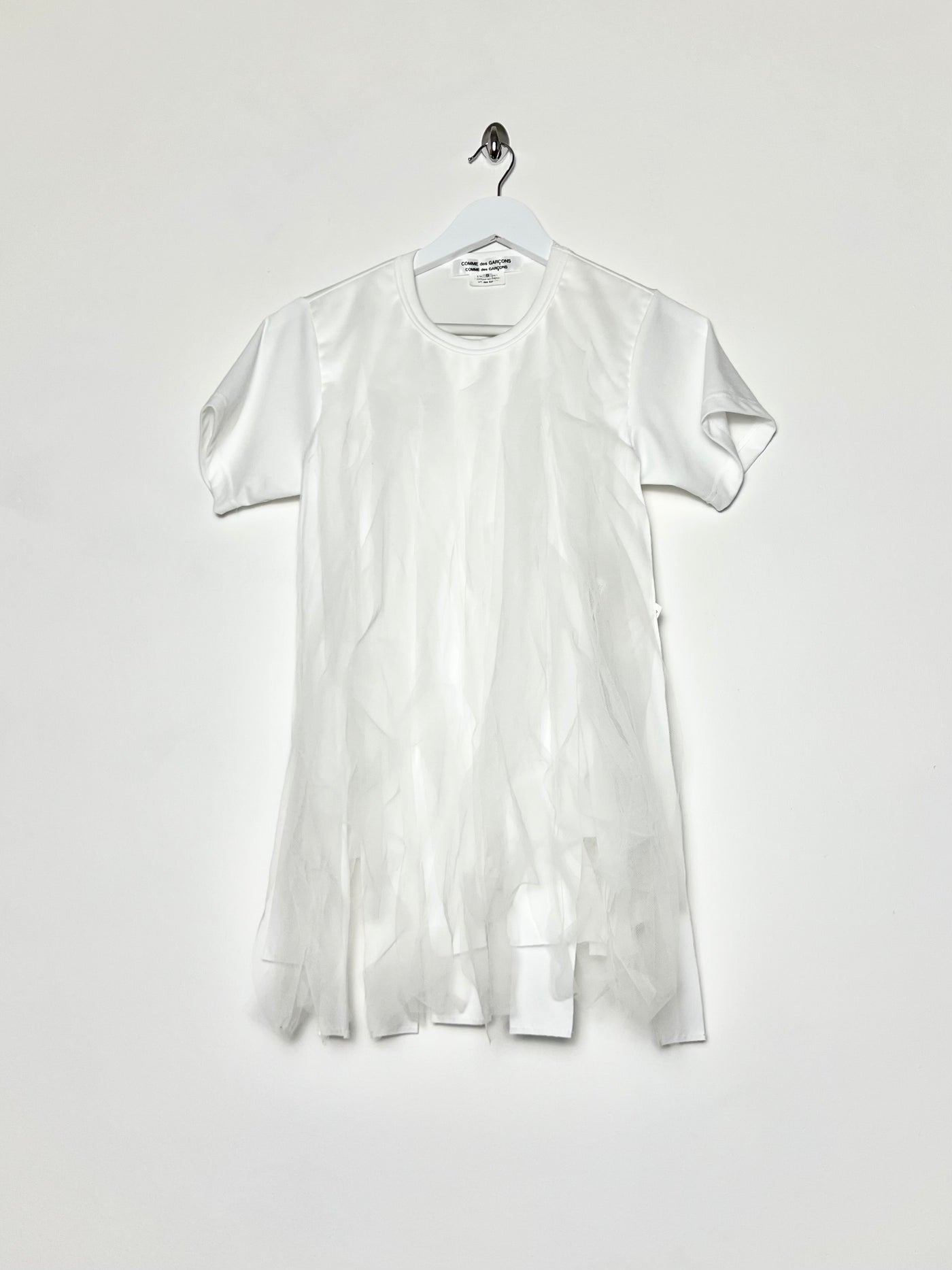 2021 Comme Des Garcon Fringe Tee in White - S