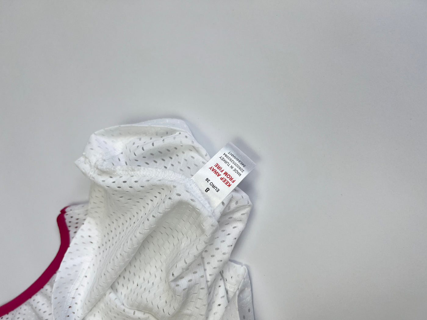 00's Topshop Mesh Top with 'Sex' Spell Out Charm Detail - S