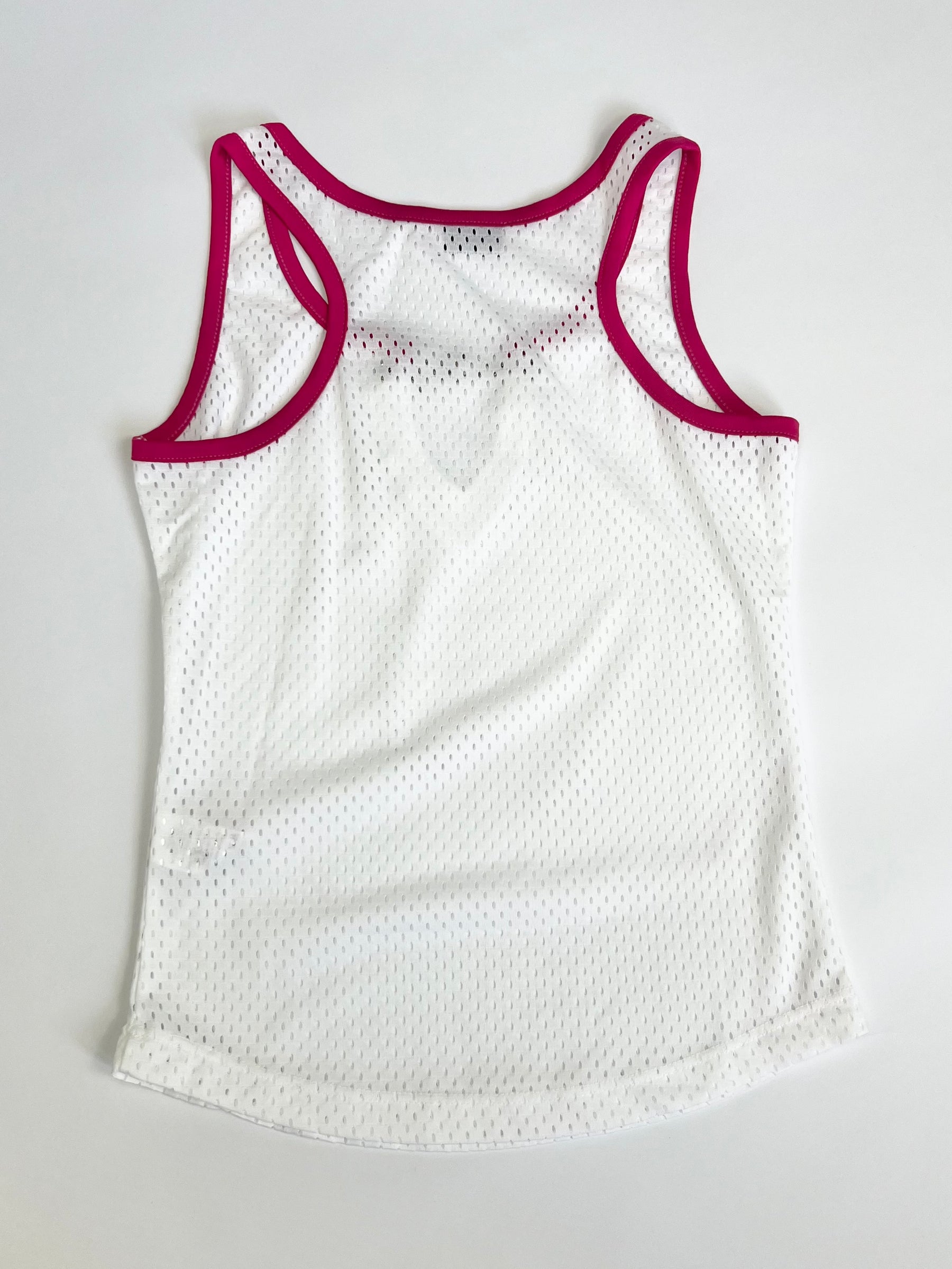 00's Topshop Mesh Top with 'Sex' Spell Out Charm Detail - S