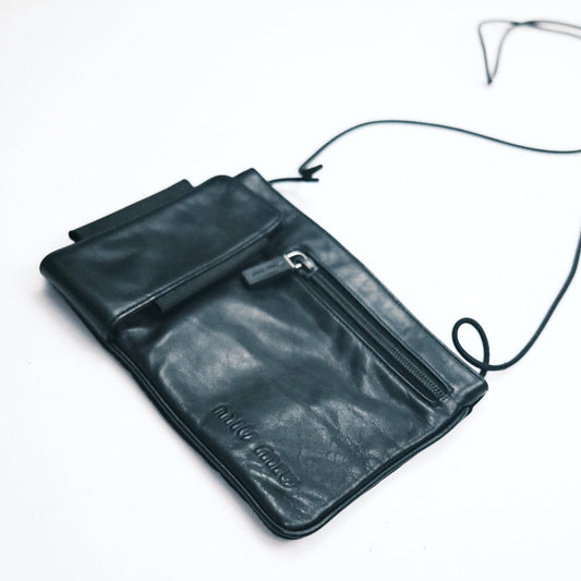 1999 Miu Miu Leather Cross Body Bag in Black 