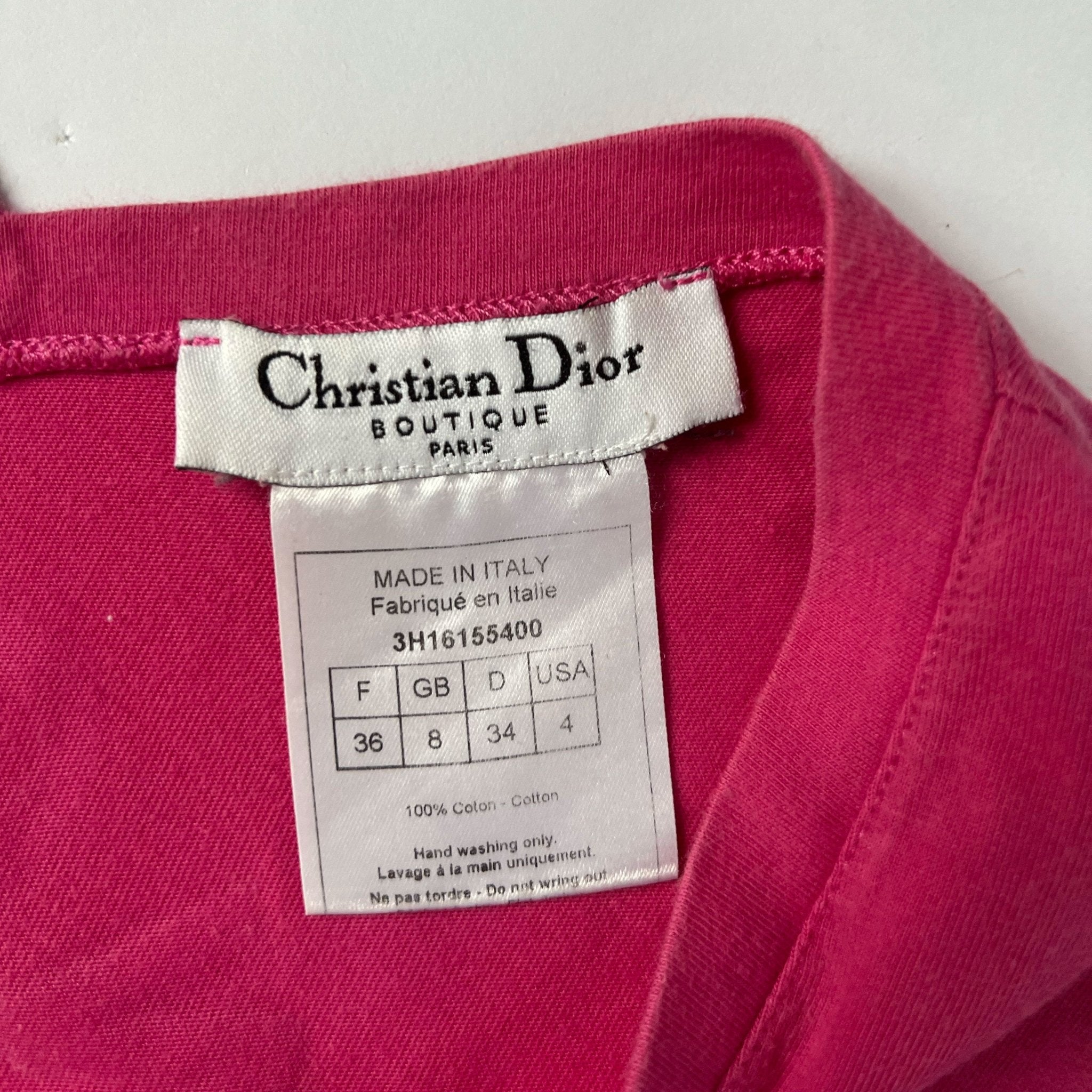 2002 Christian Dior J'Adore Dior T-shirt in Pink - S | Confessions