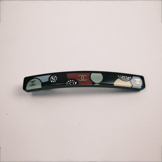2008 Cruise Chanel CC Barrette Hair Clip in Resin 