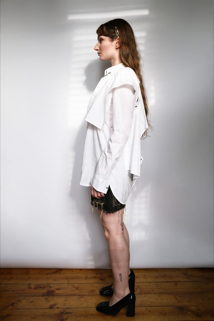 2020 Diesel Shirt with Detachable Ruffle Collar - S