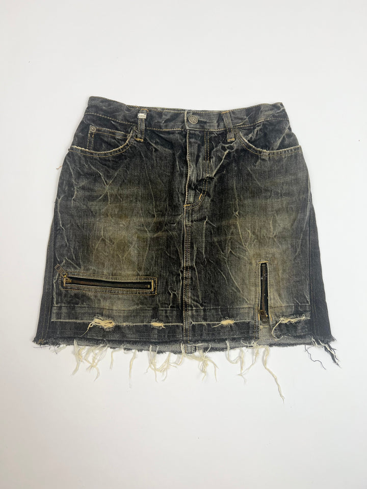 00's Hysteric Glamour Kinky Denim Skirt with Zip Detailing - W26'