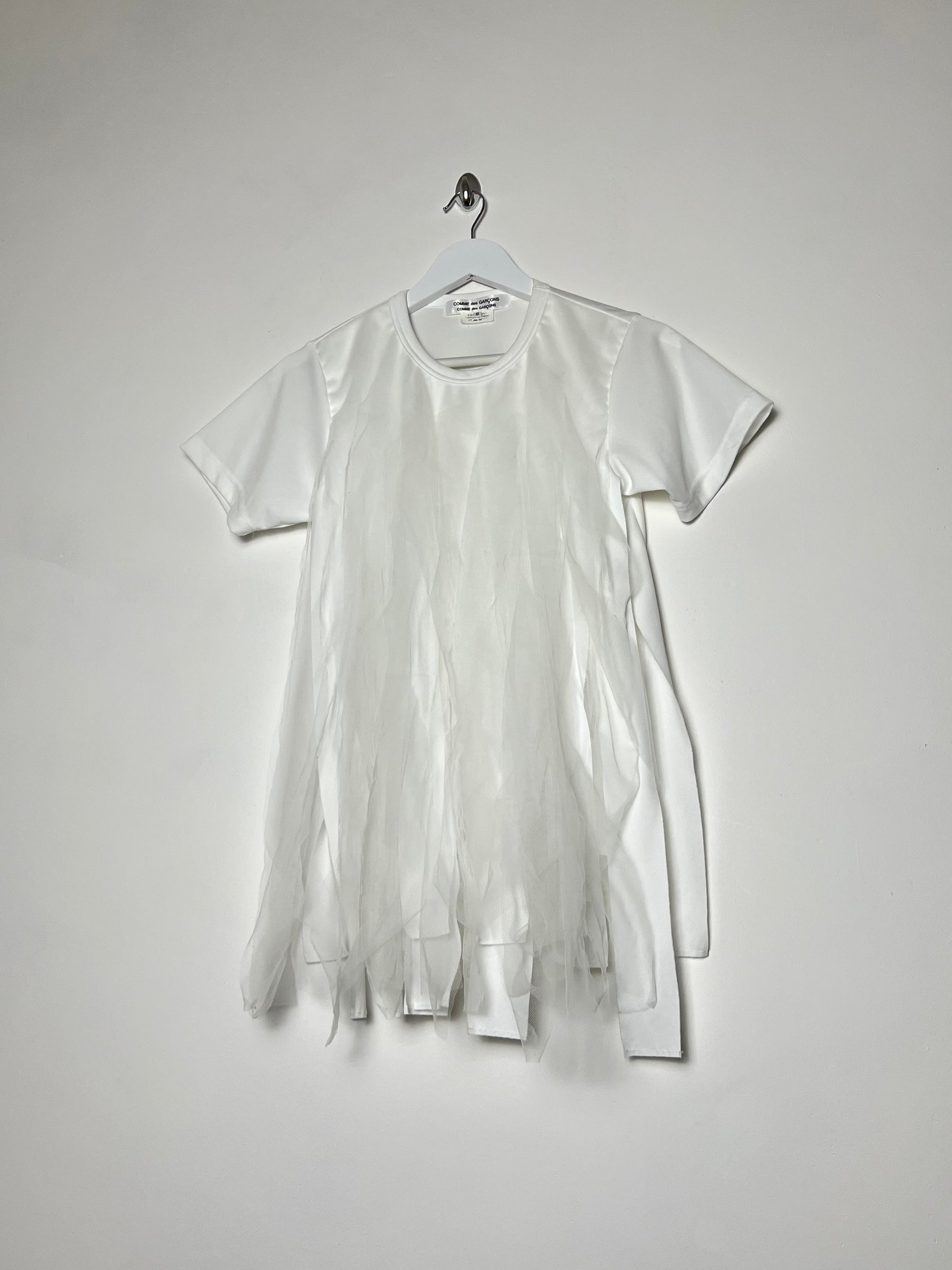 2021 Comme Des Garcon Fringe Tee in White - S