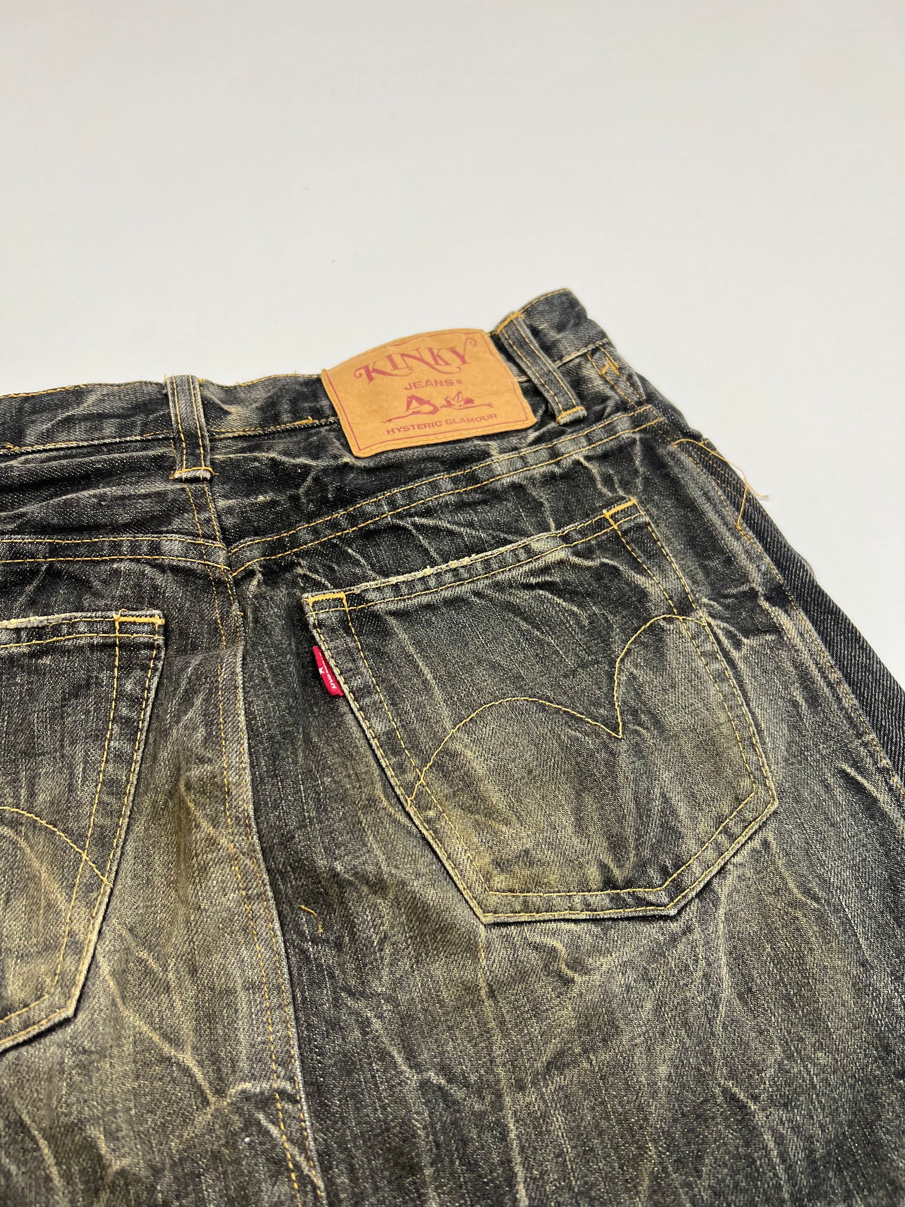 00's Hysteric Glamour Kinky Denim Skirt with Zip Detailing - W26'