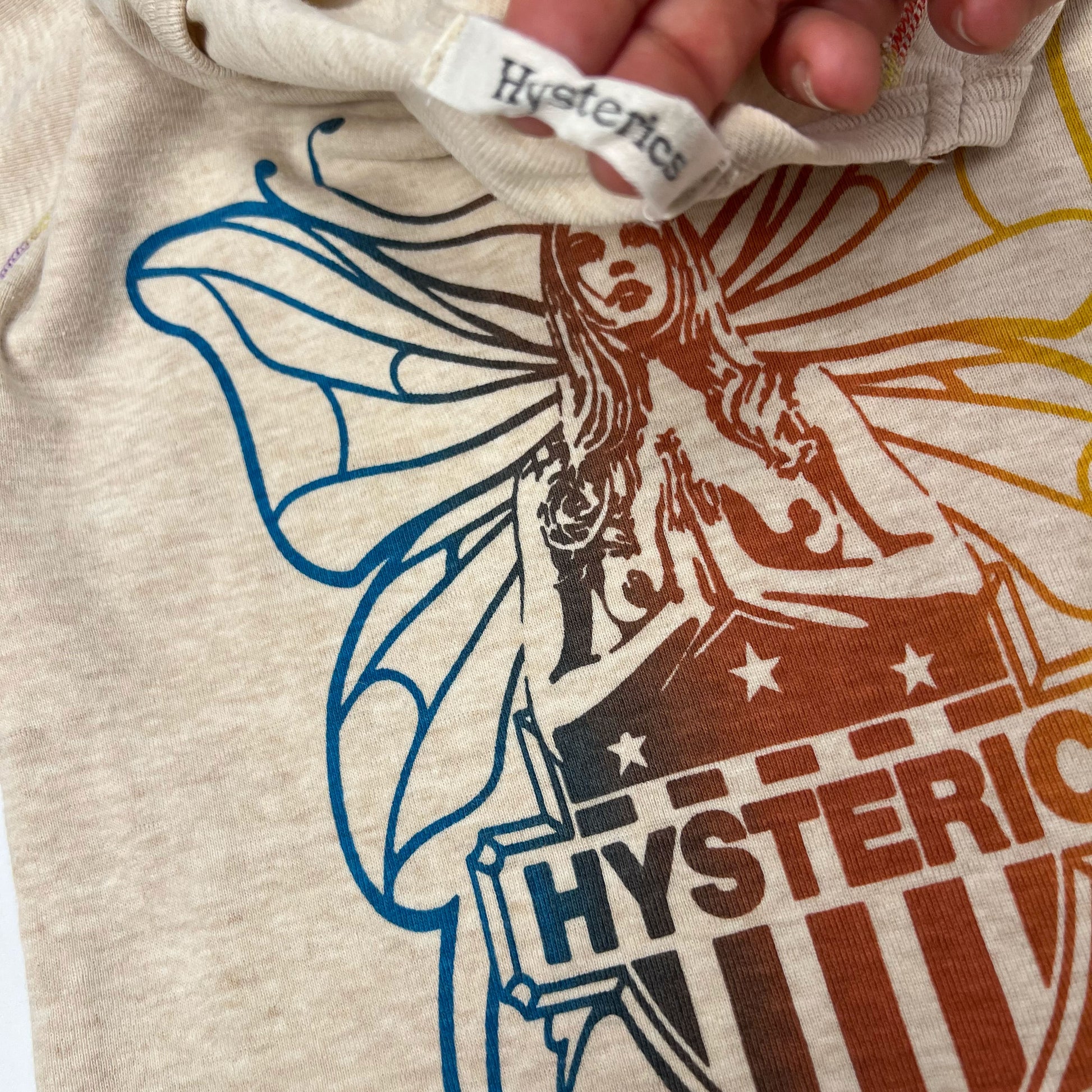 90's Hysteric Glamour Rainbow Fairy Tshirt in Oat - M 